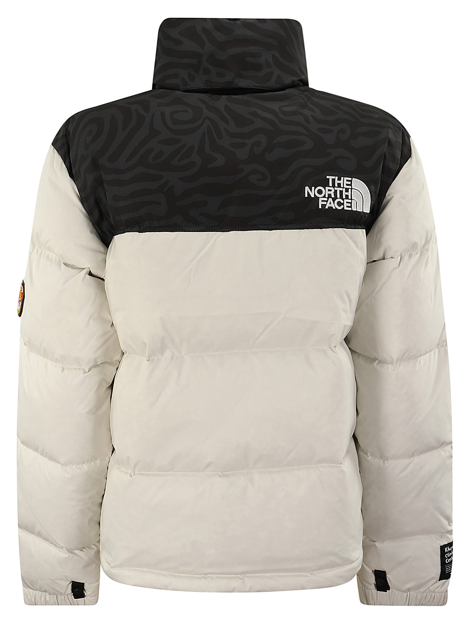 Shop The North Face W 1996 Retro Nuptse Jacket In White Dune/tnf Black Tn