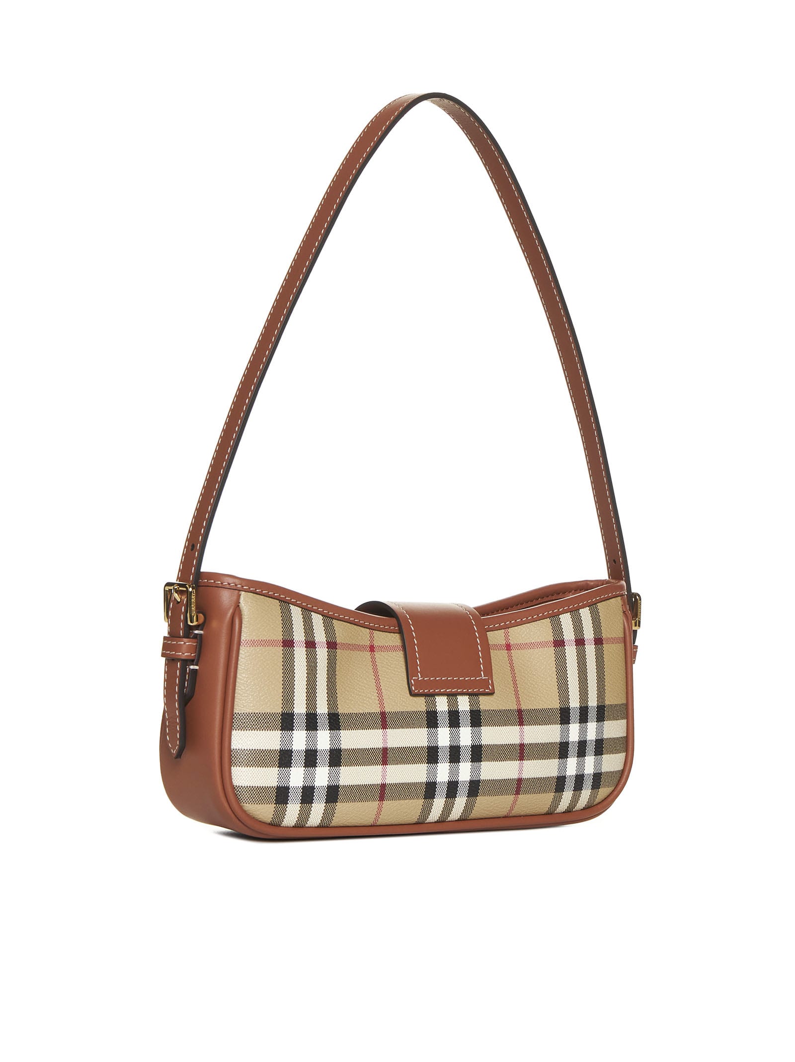 Shop Burberry Shoulder Bag In Briar Brown