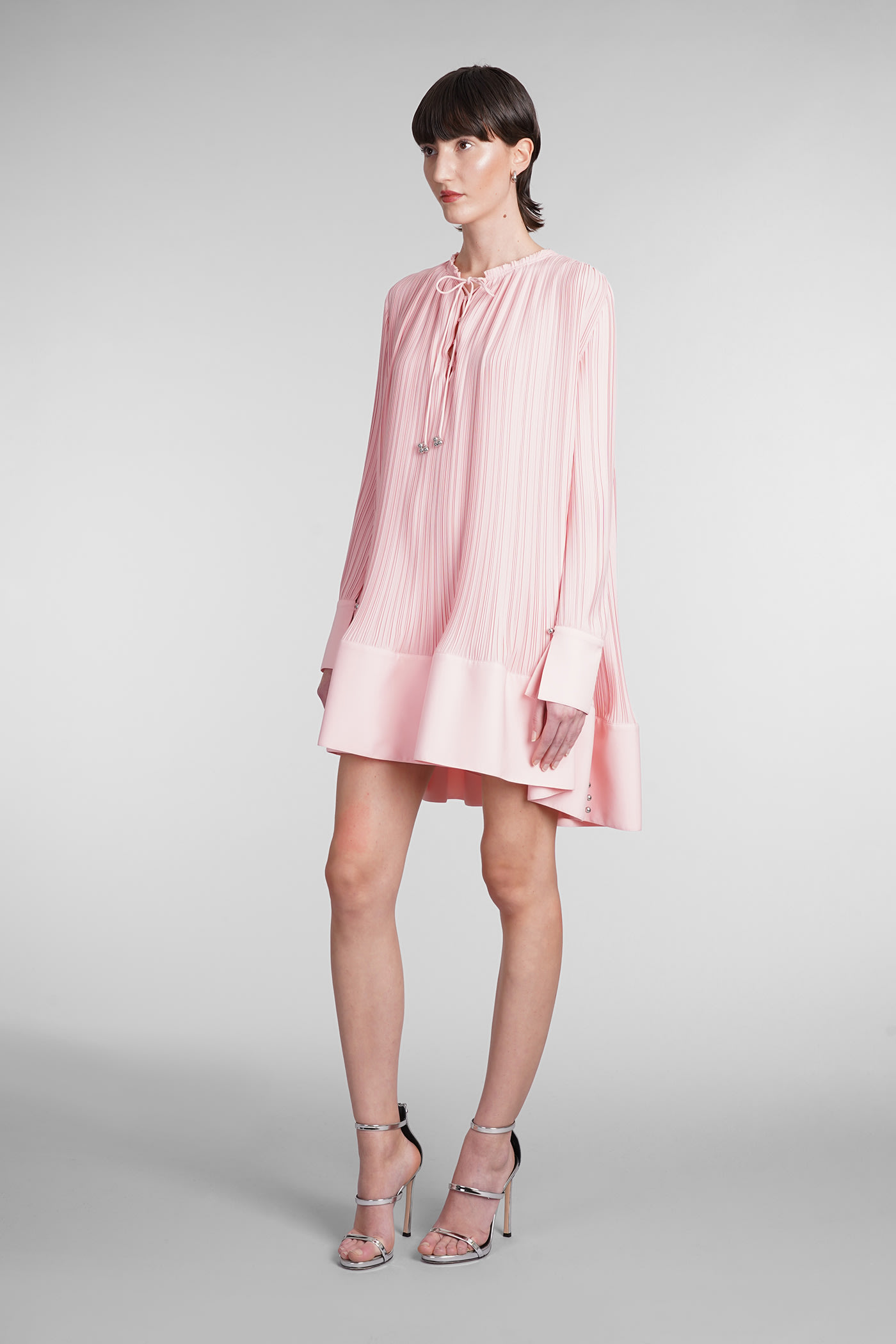 strapless open back dress Lanvin Women's Short Charmeuse Dress - Fuchsia