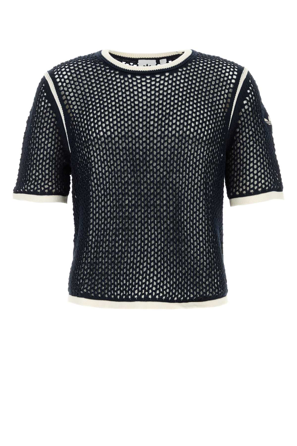 Navy Blue Crochet Wales Bonner X Adidas T-shirt