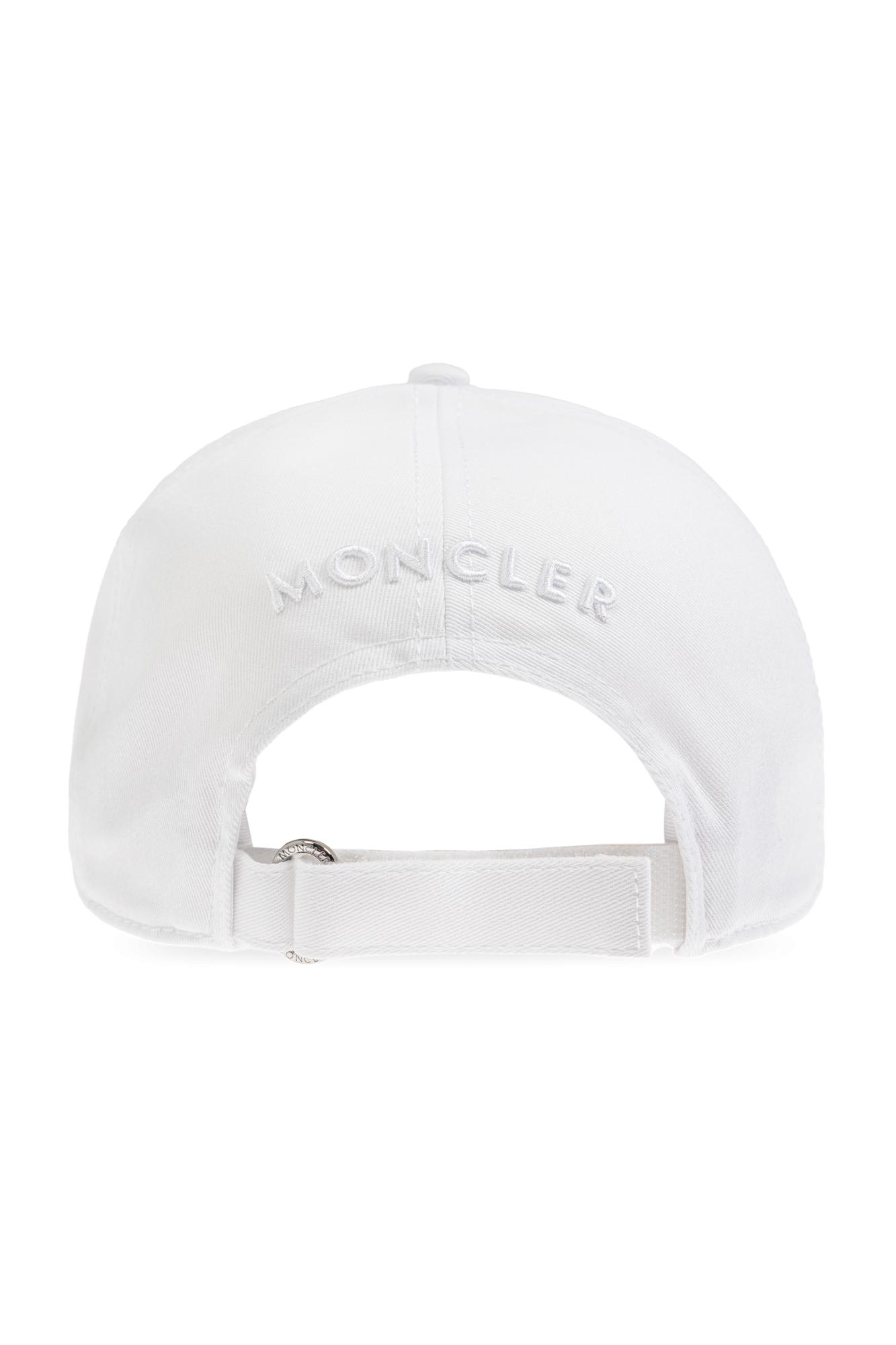 Moncler Structured Baseball Cap Curved Brim In White
