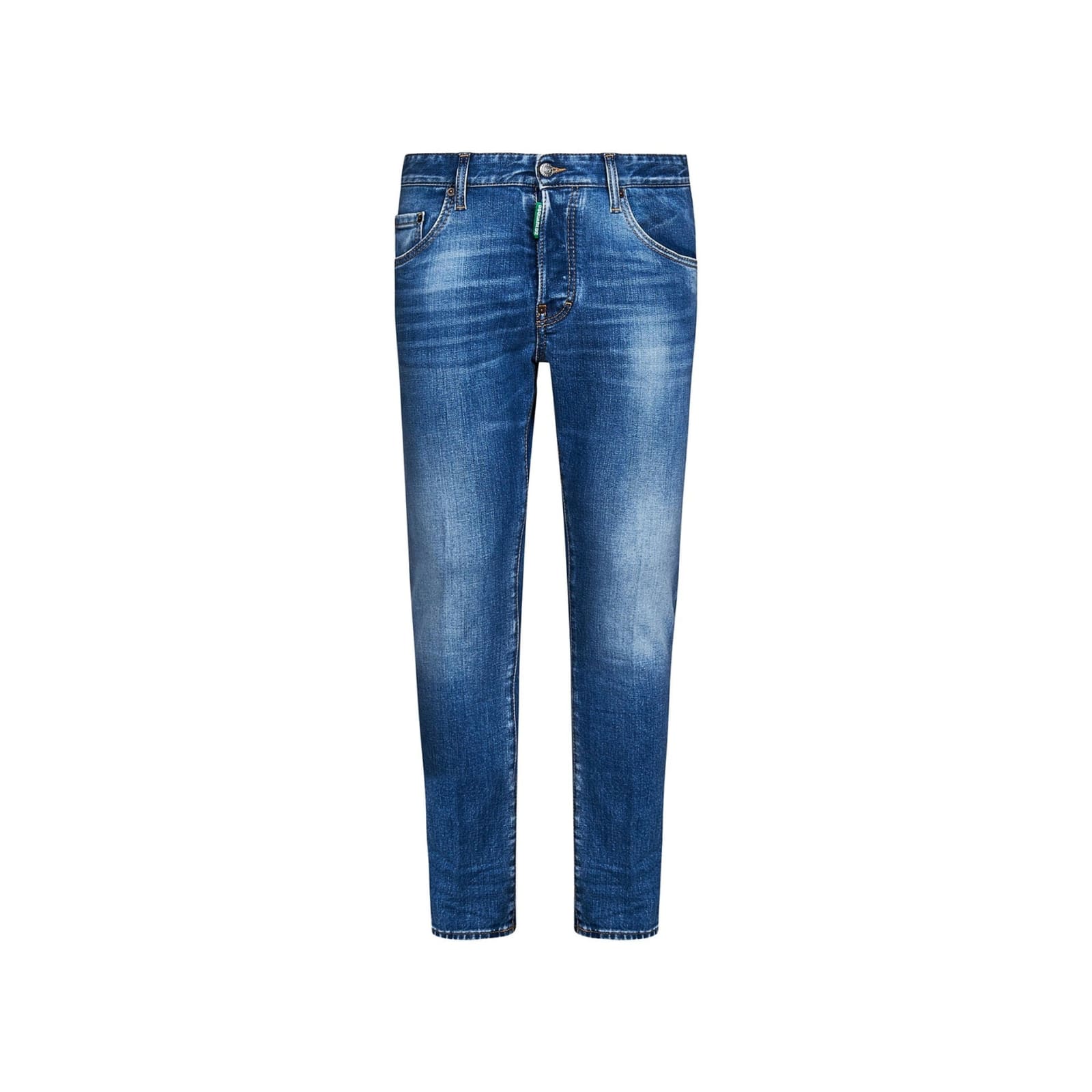 Shop Dsquared2 Cotton Denim Skater Jeans In Blue