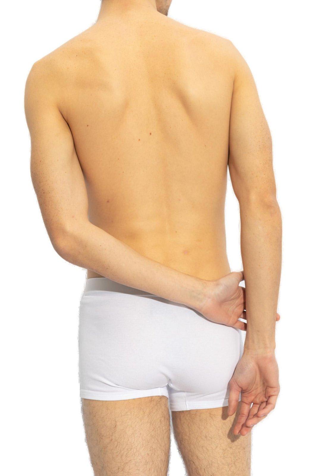 Versace 90s Logo-waistband Stretched Boxer Briefs In White