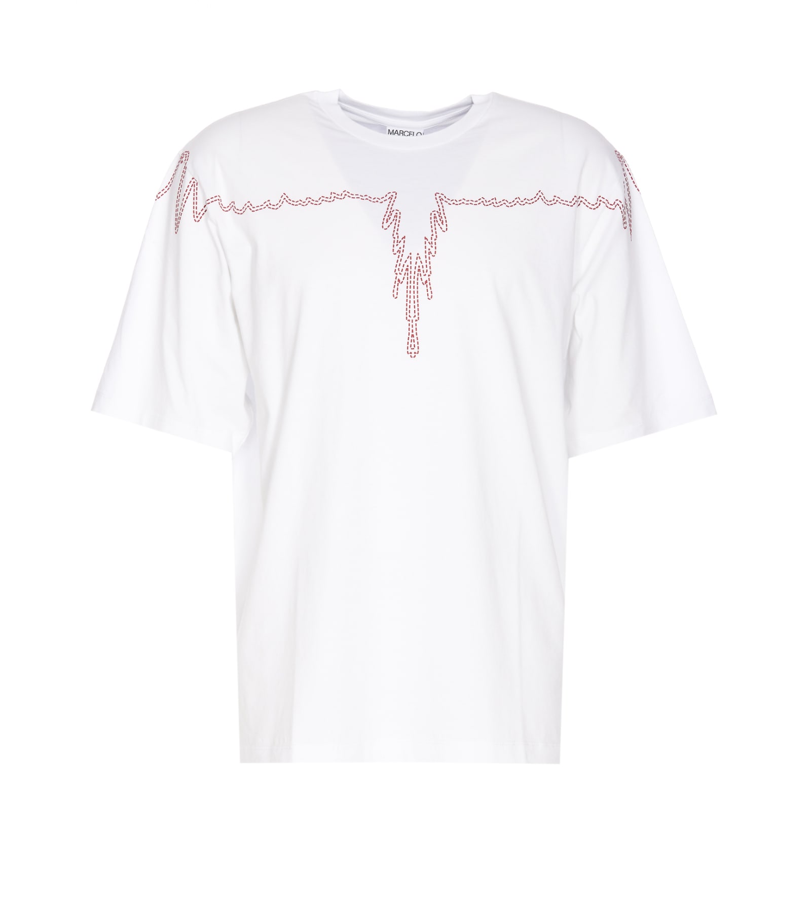 Shop Marcelo Burlon County Of Milan Stitch Wings Over T-shirt In White
