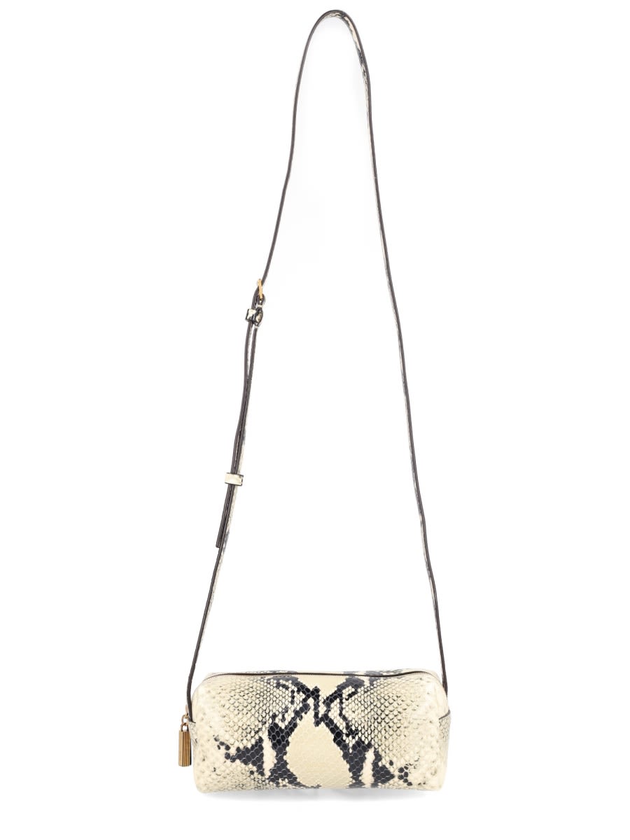 Khaite Mini Kye Python Print Leather Crossbody Bag In Multi