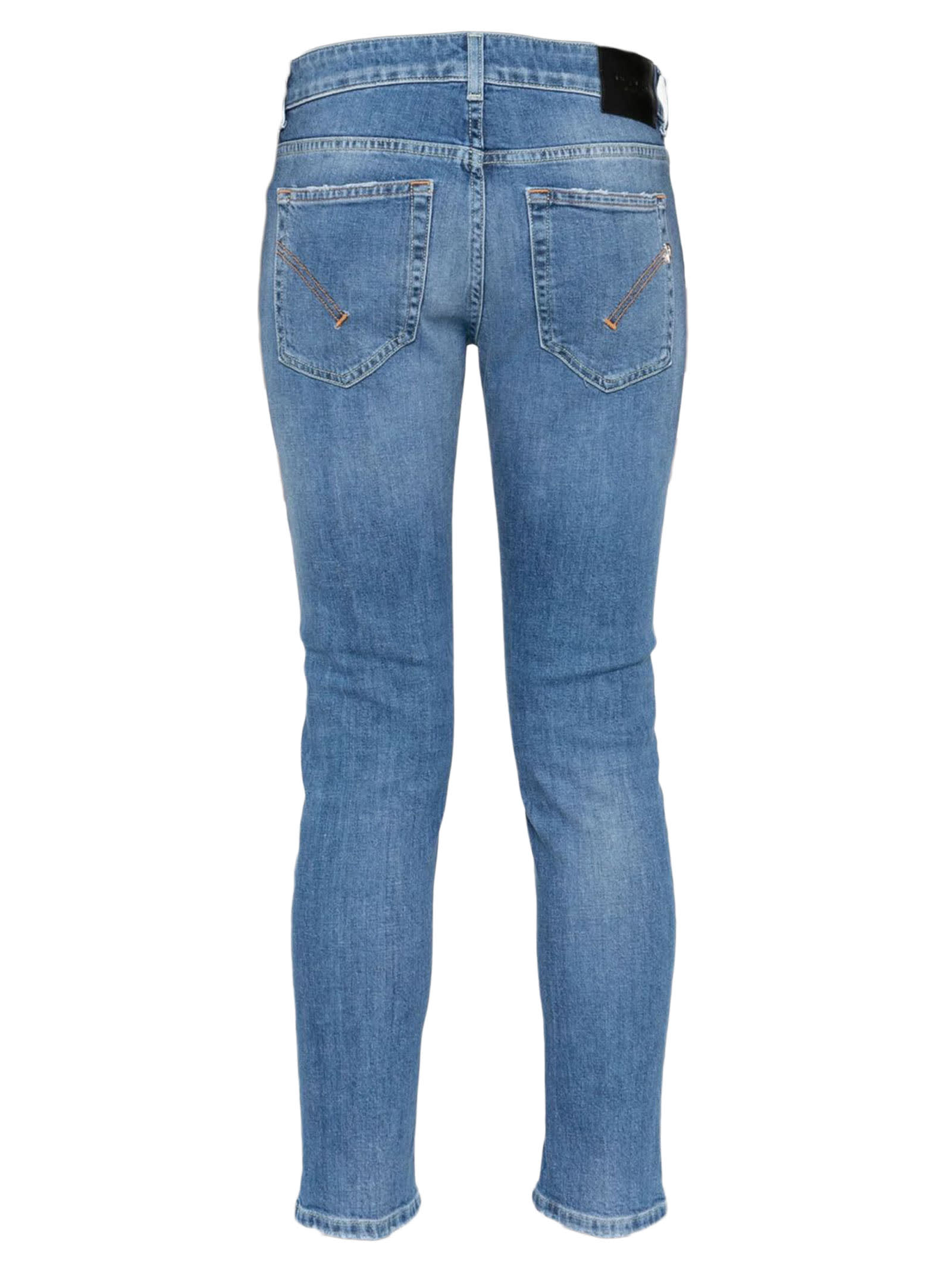 Shop Dondup Light Blue Organic Cotton Blend Jeans