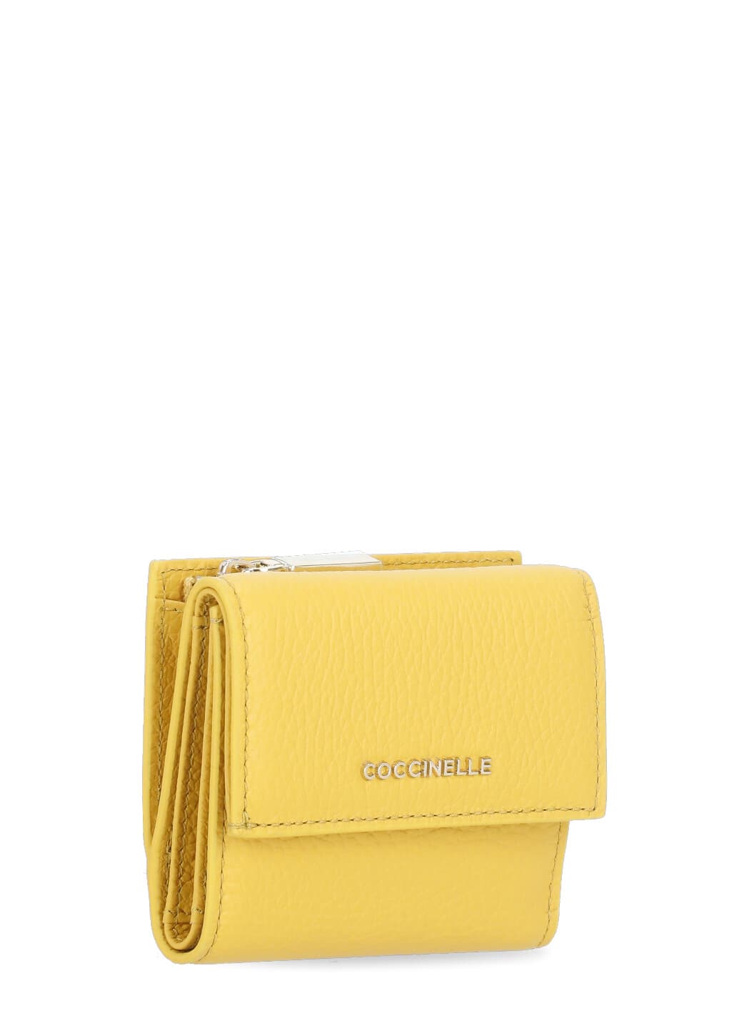 Coccinelle Metallic Soft Wallet In Yellow