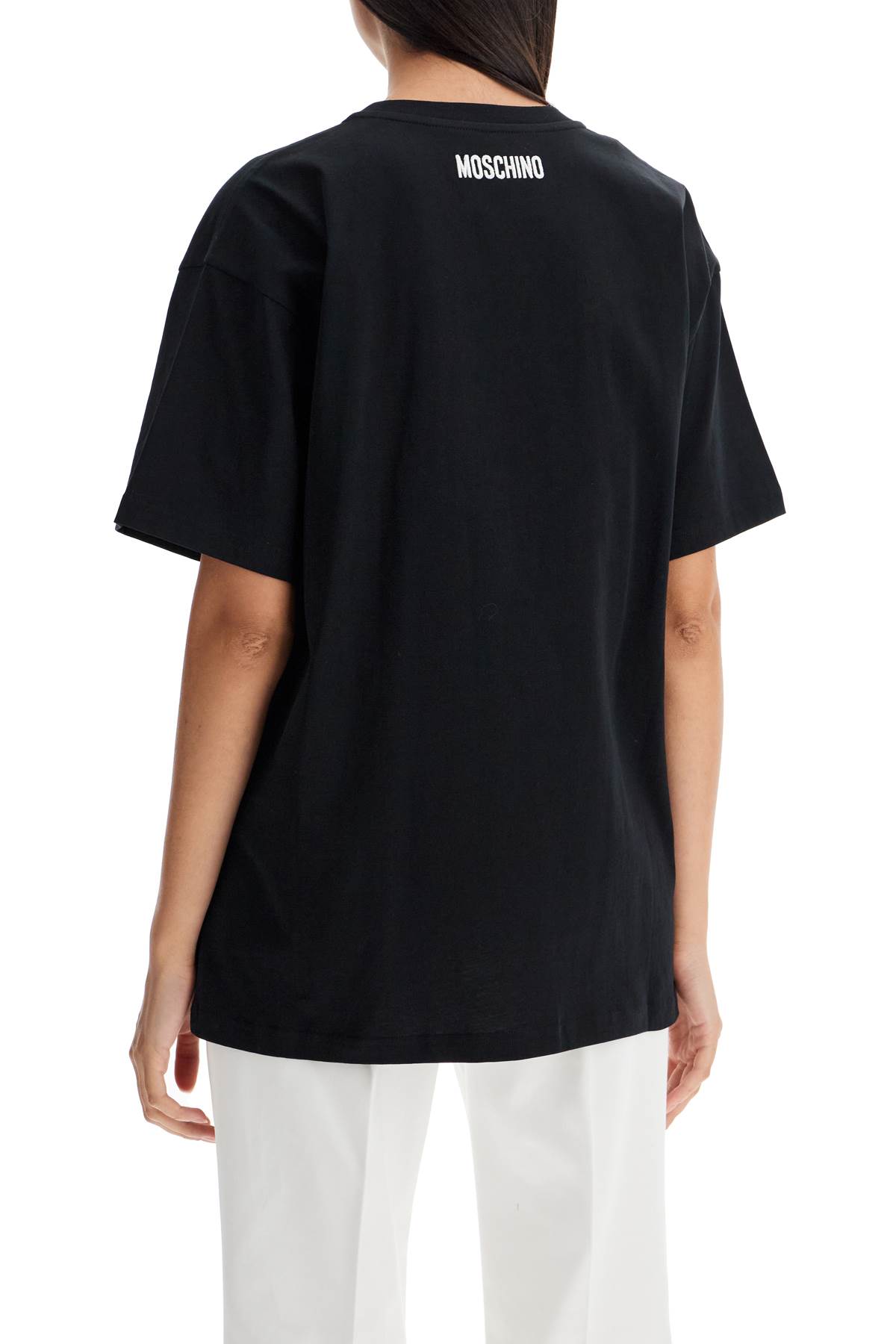 Shop Moschino Oversized T-shirt With Same Old In Nero