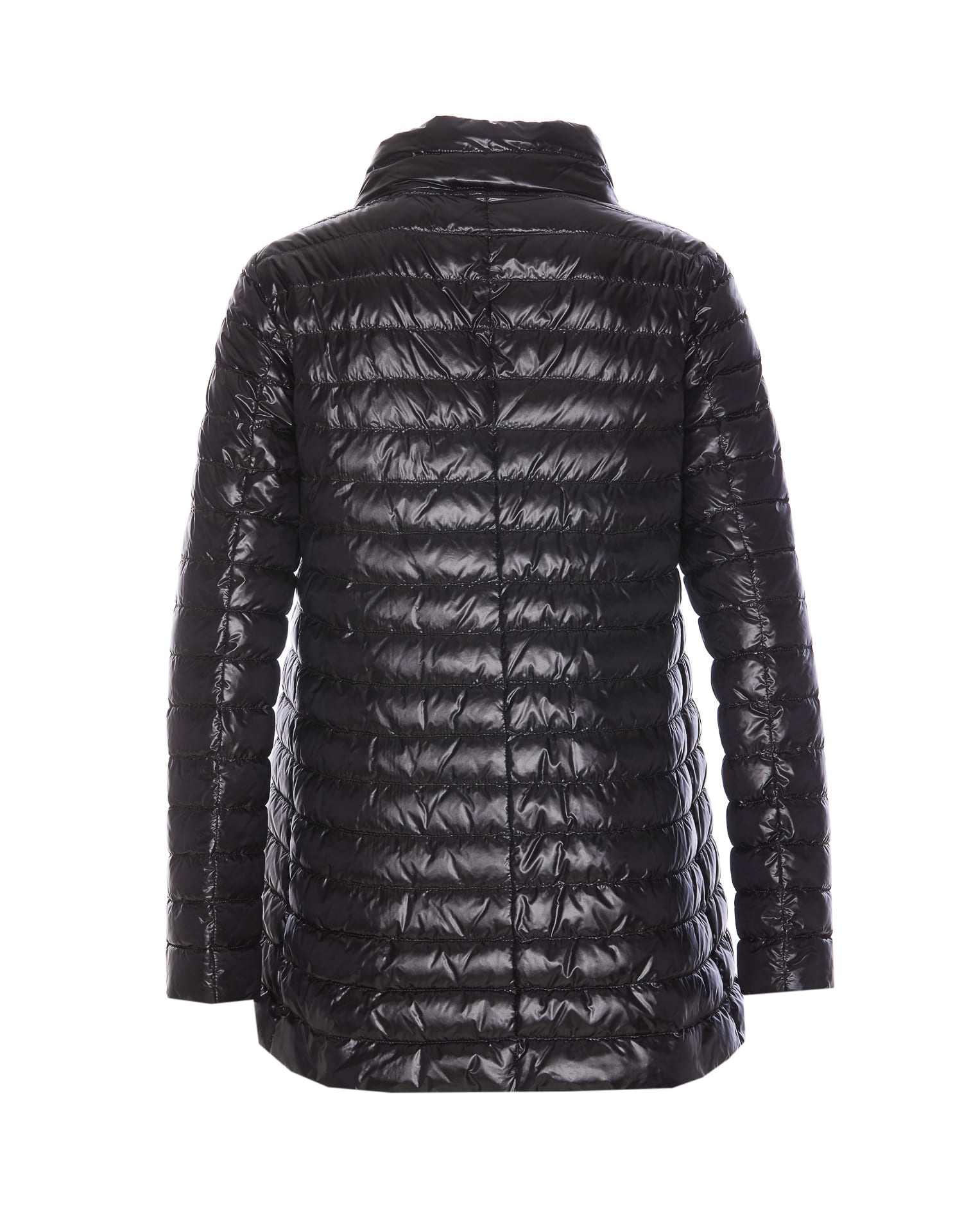 Herno Lightweight Quilted Grey Jacket With High Collar