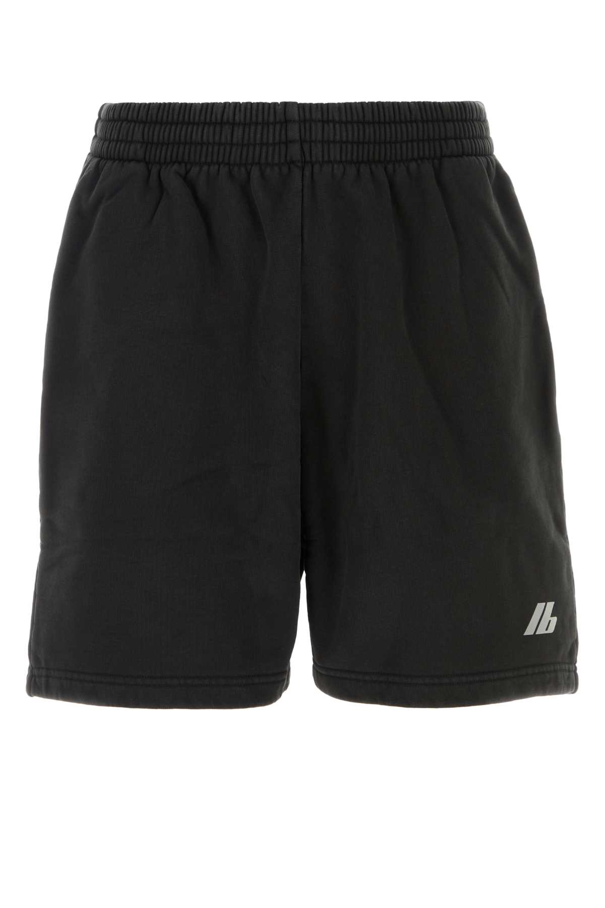 Shop Balenciaga Charcoal Cotton Bermuda Shorts In Fadedblack