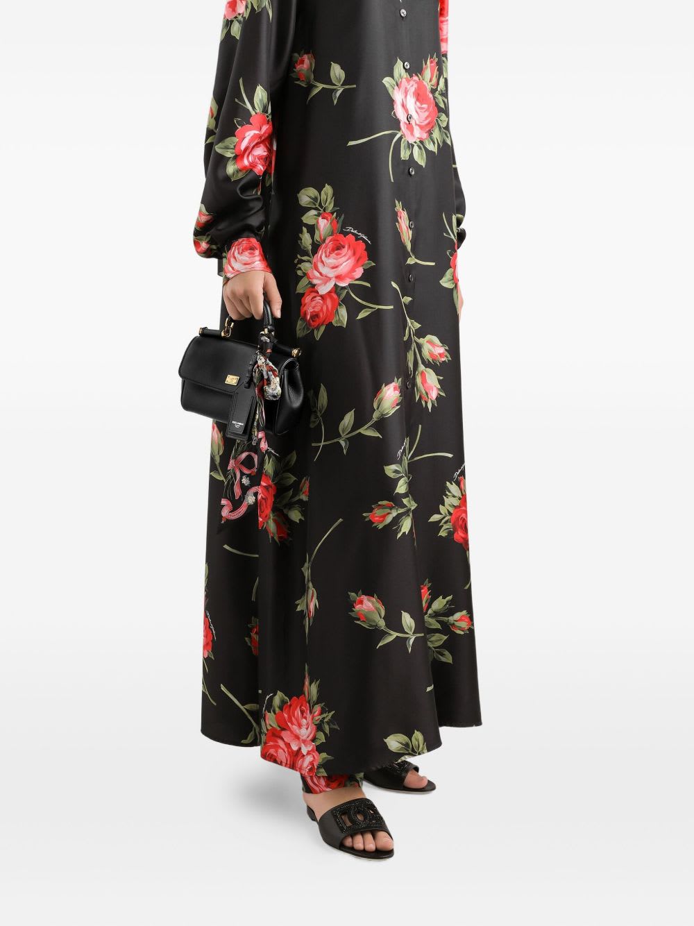 Dolce & Gabbana My Sicily Leather Handbag In Black