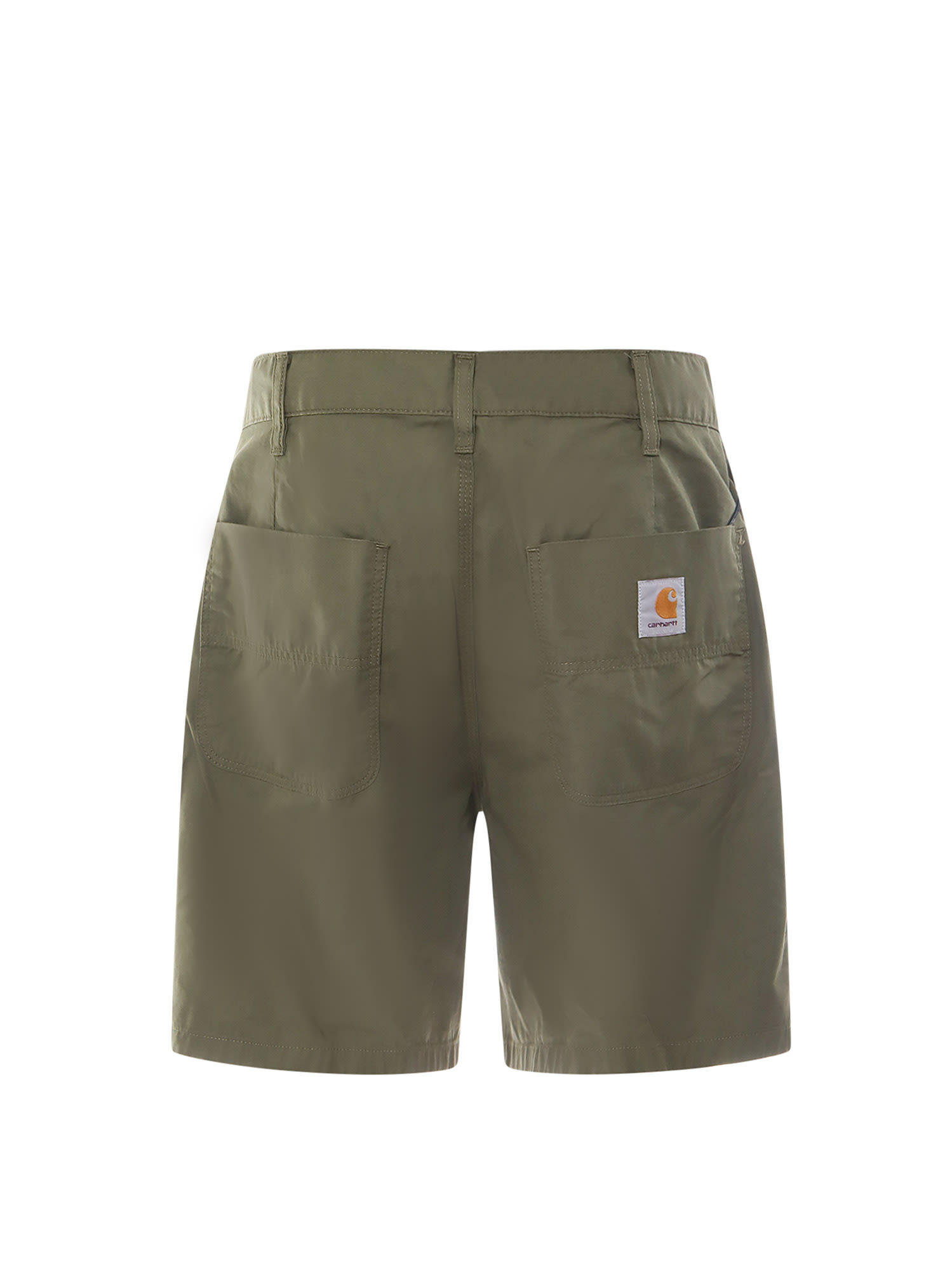 Carhartt Logo-patch Bermuda Shorts In Green