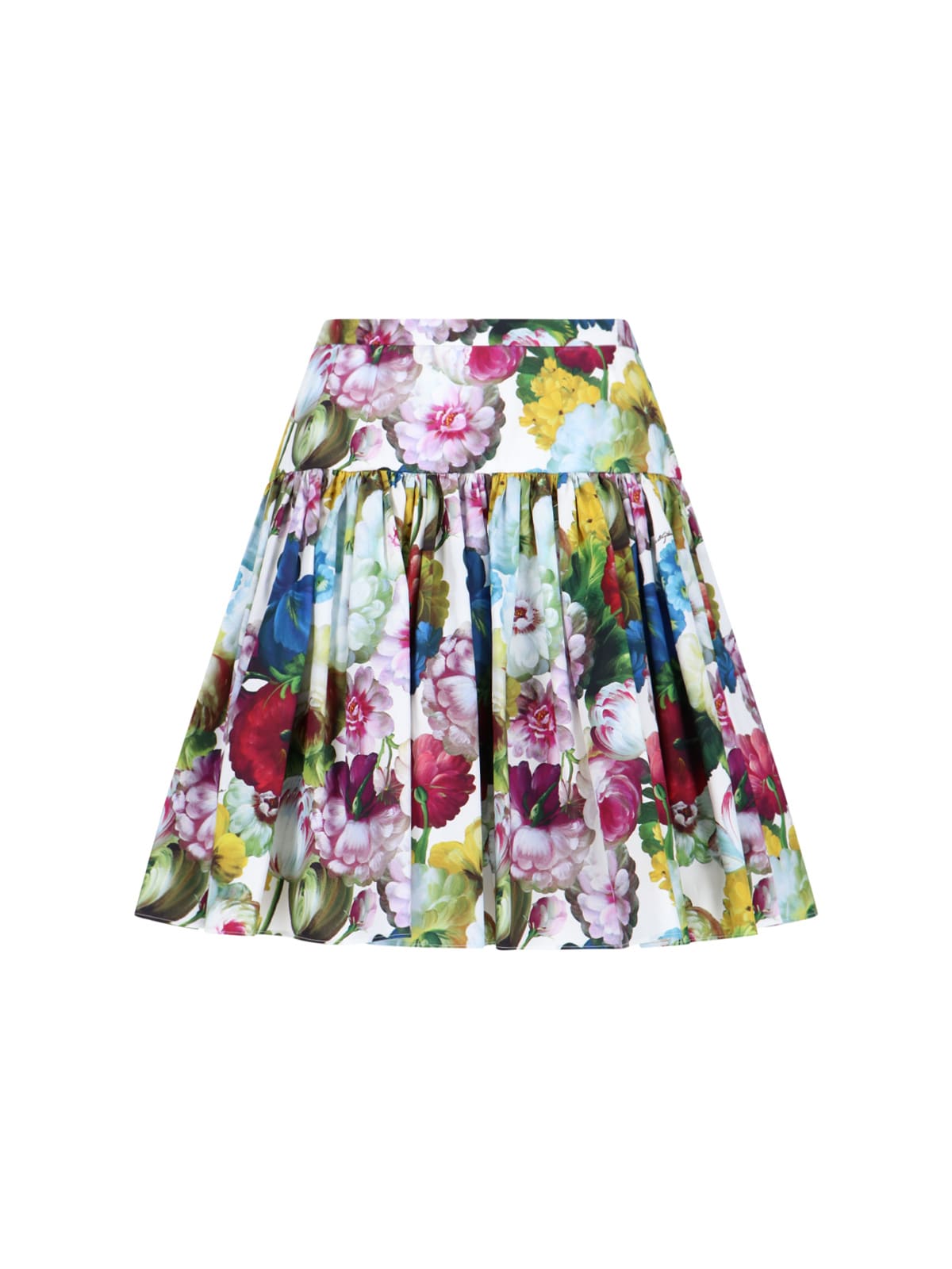 Dolce & Gabbana Mini Pleated Skirt In Multicolor