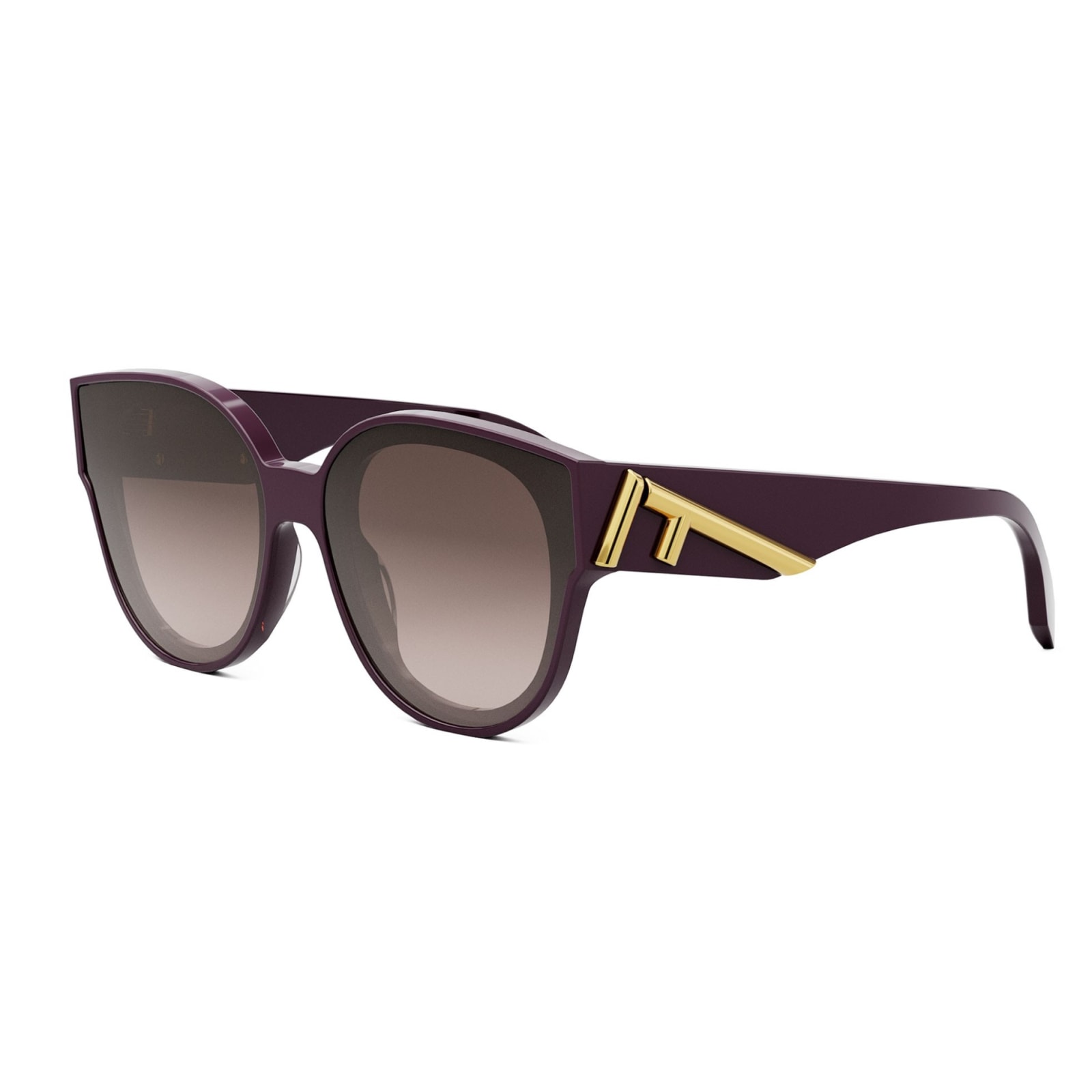 Shop Fendi Sunglasses In Burgundy/bordeaux Sfumato