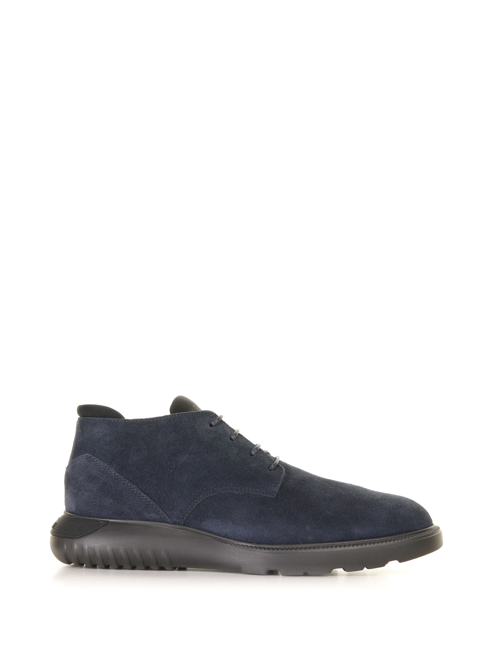 Hogan Lace-up Shoes H600 Derby Suede In Blu Tareg