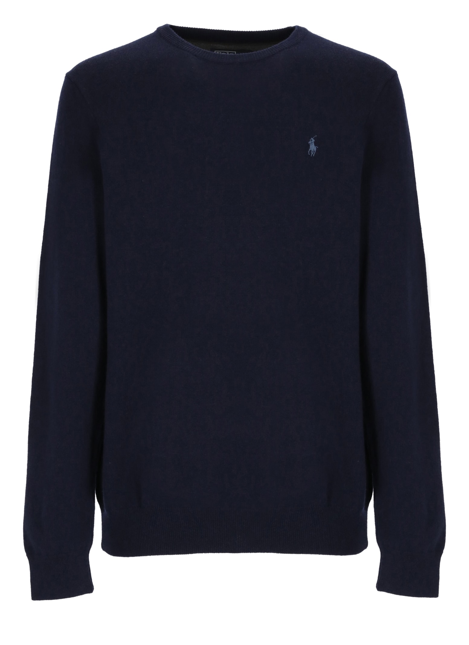 Shop Ralph Lauren Sweater With Pony Logo In Blue