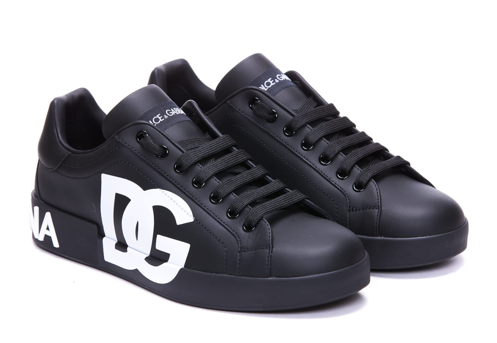 Shop Dolce & Gabbana Portofino Sneakers In Black