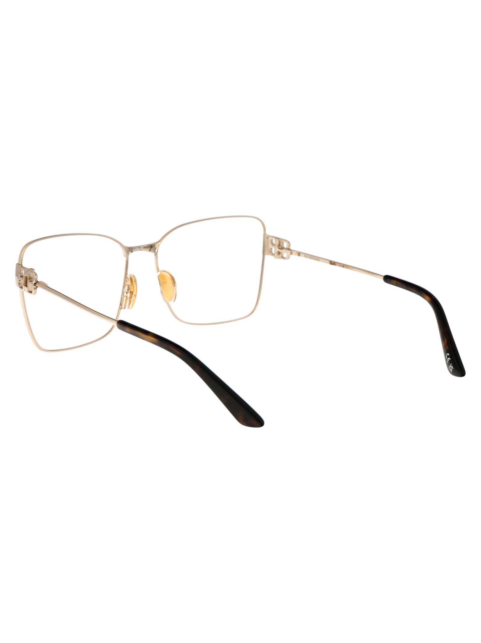 Shop Balenciaga Bb0339o Glasses In 003 Gold Gold Transparent