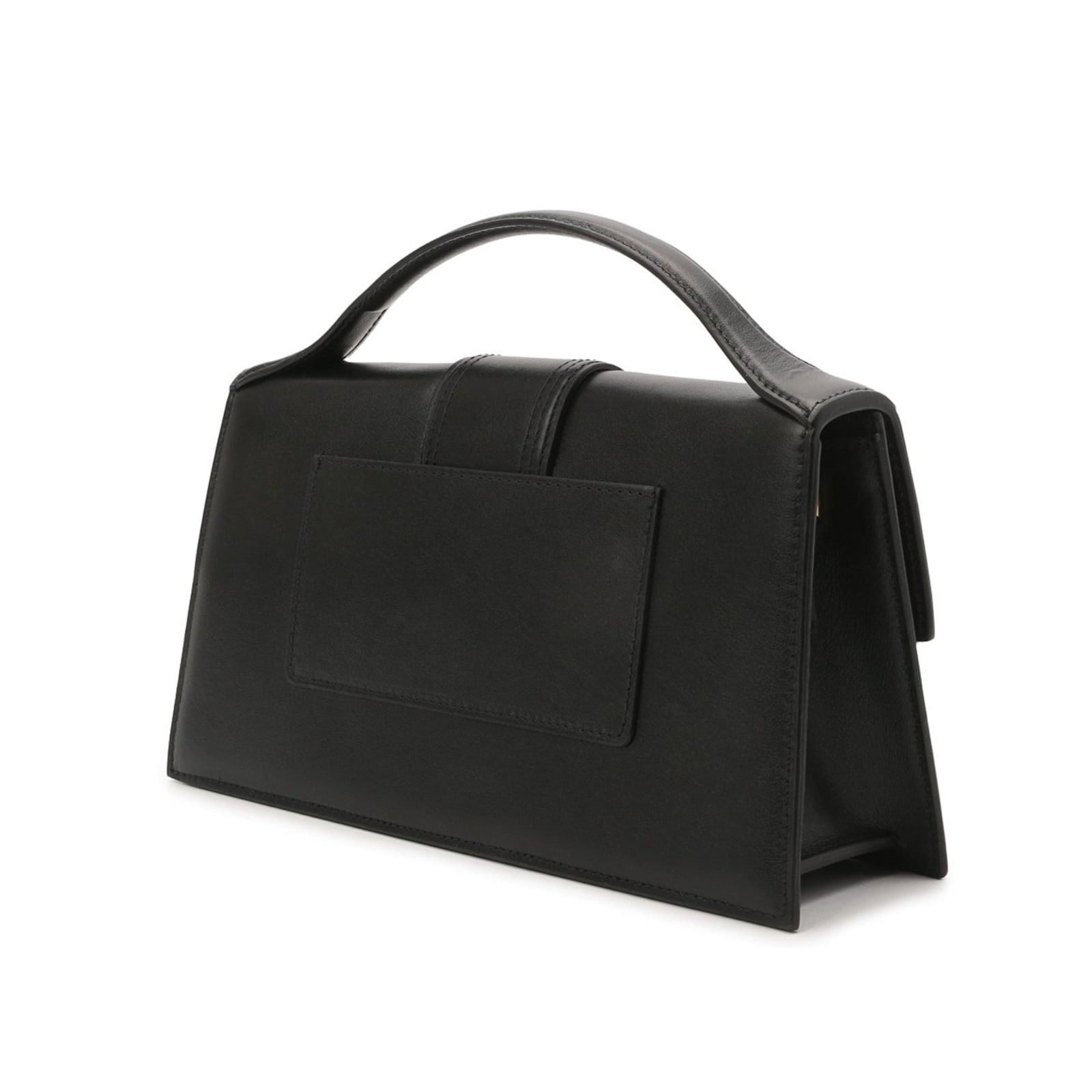 Shop Jacquemus Le Grand Bambino Leather Bag In Black