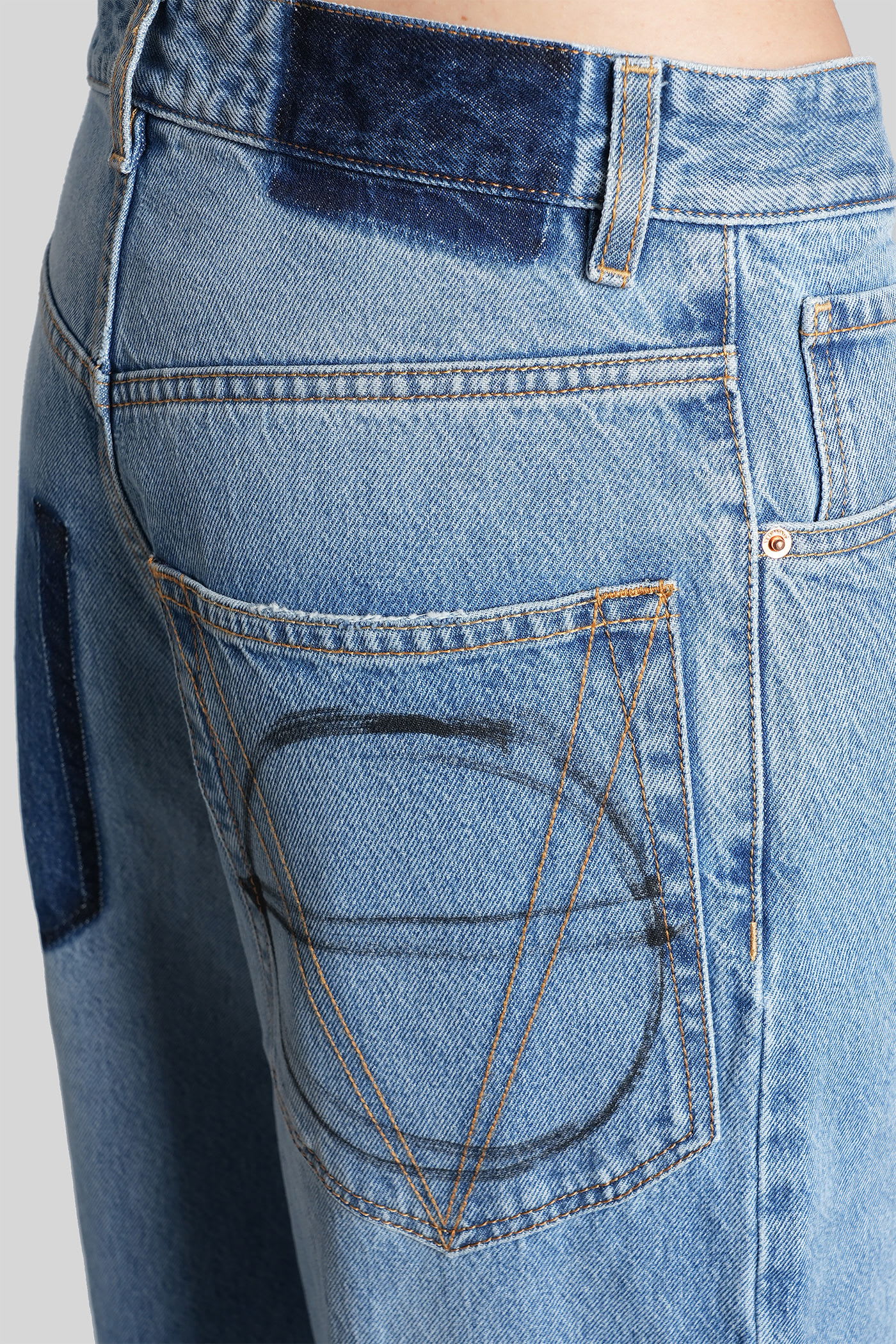Vetements Jeans In Blue Cotton In Blue