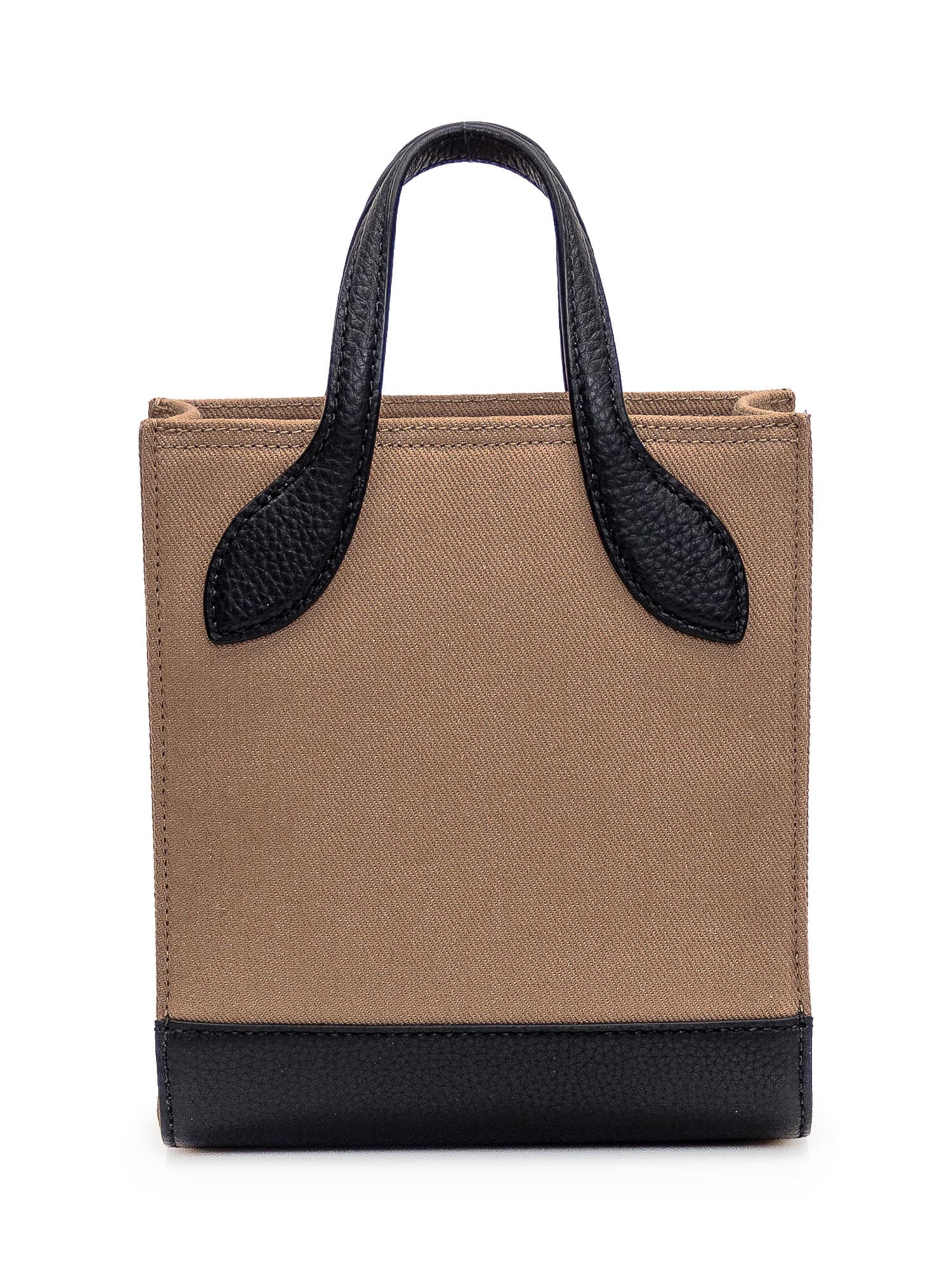 Shop Bally Tote Mini Bag In Sand/black+oro