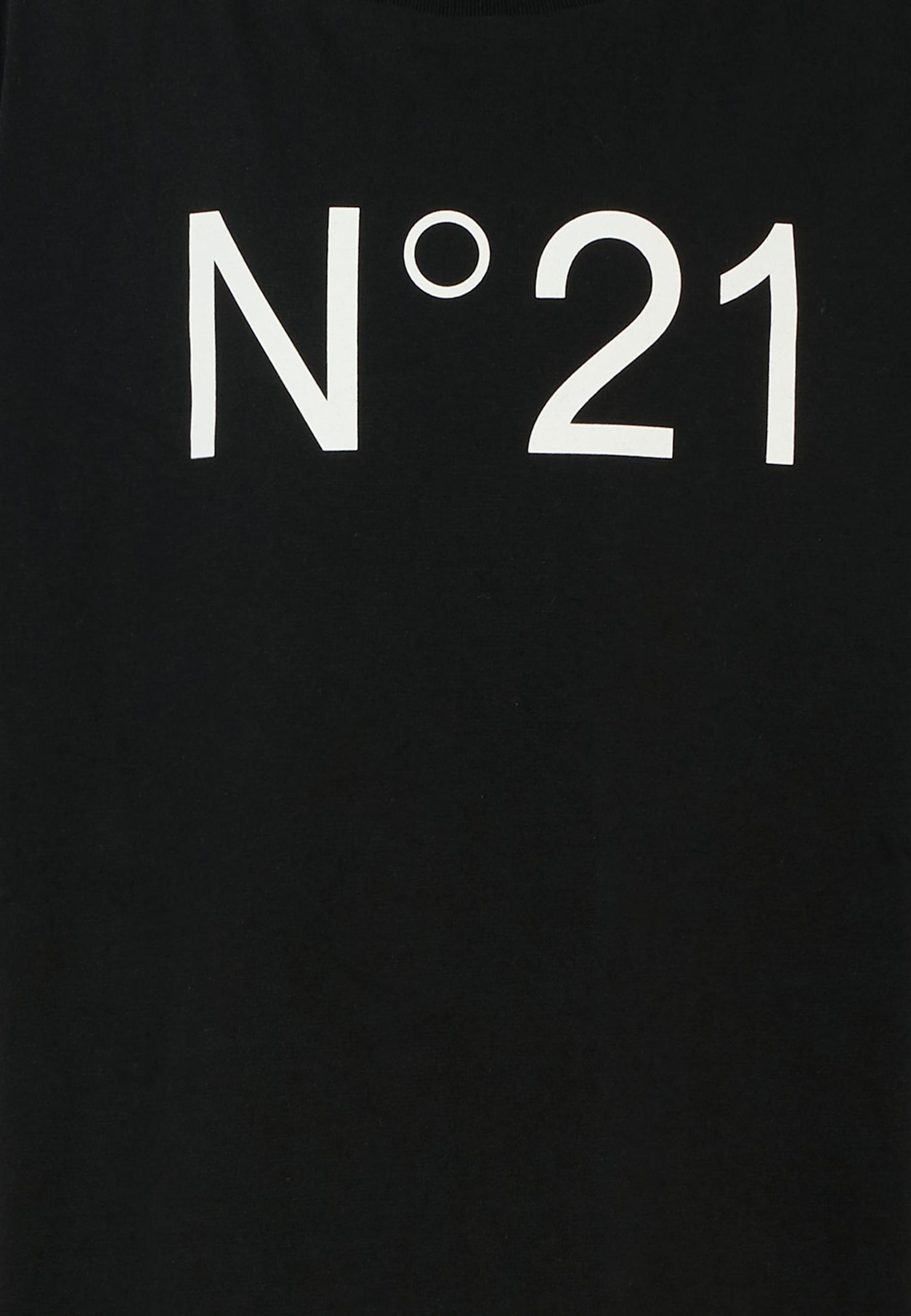 N°21 Black Dress For Girl With Logo In Black