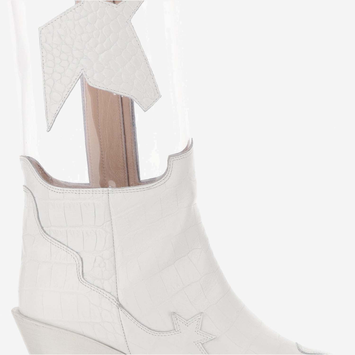 Shop Francesca Bellavita High Cowboy Boots Amazon In White