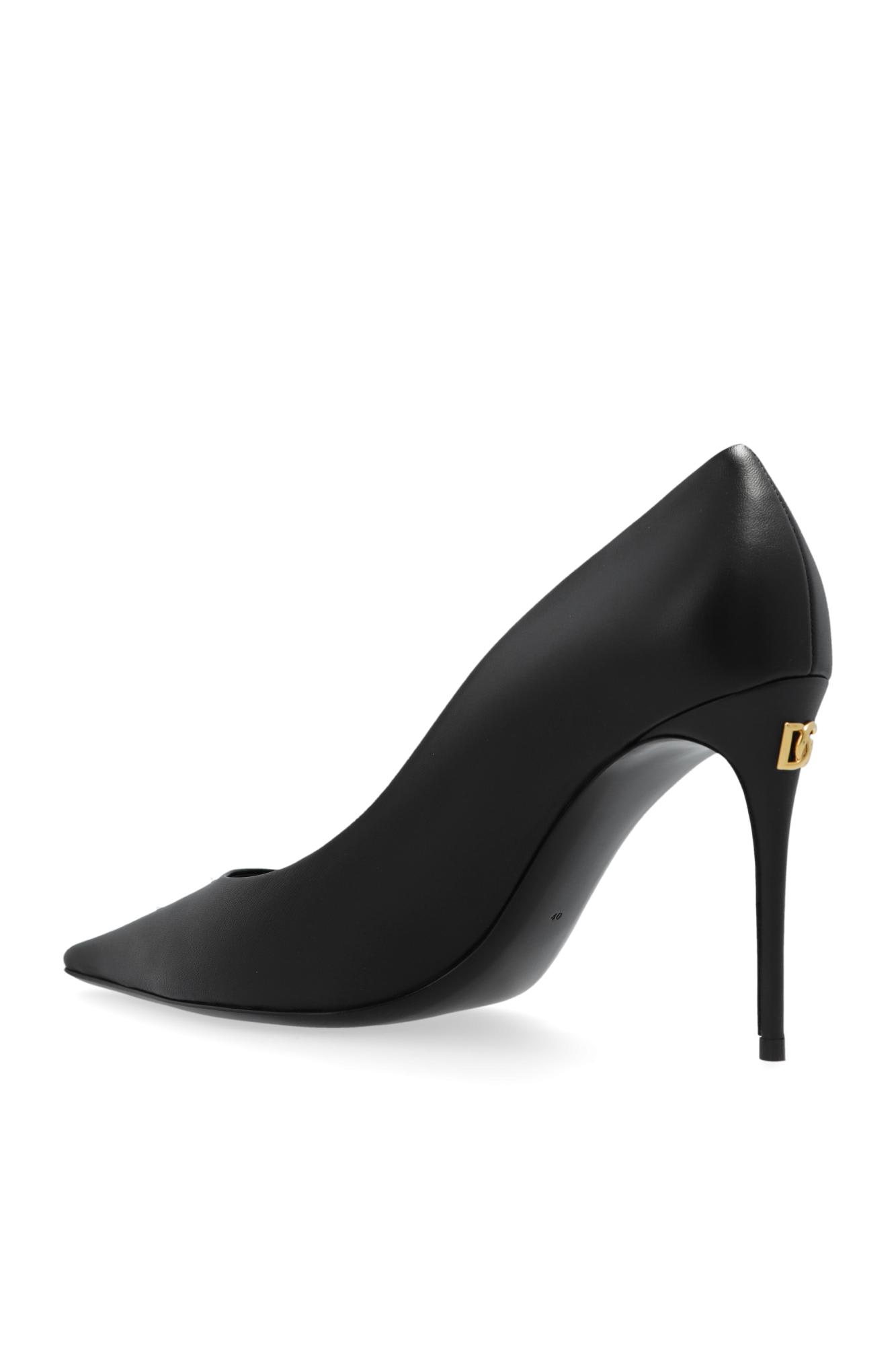 Shop Dolce & Gabbana Leather Heeled Shoes In Black