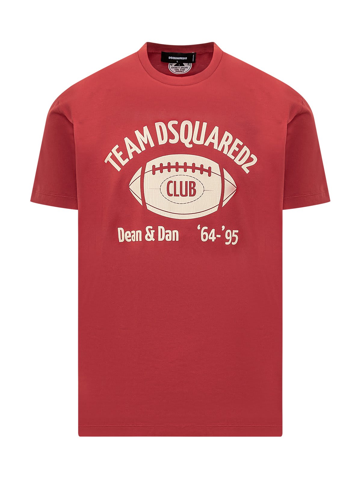 Shop Dsquared2 Logo Printed Crewneck T-shirt In Red