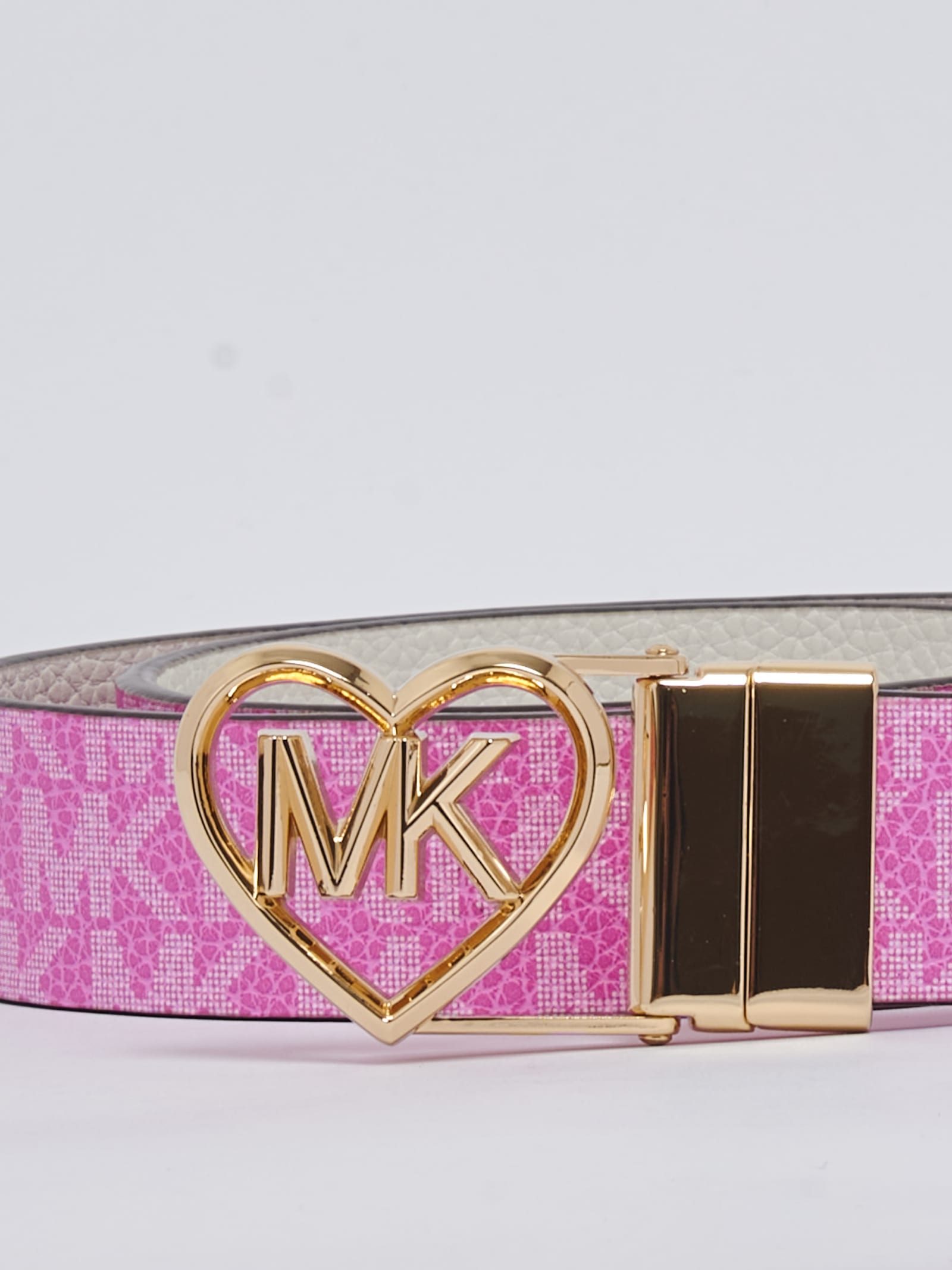 Shop Michael Kors Bel Belt In Rosa Antico