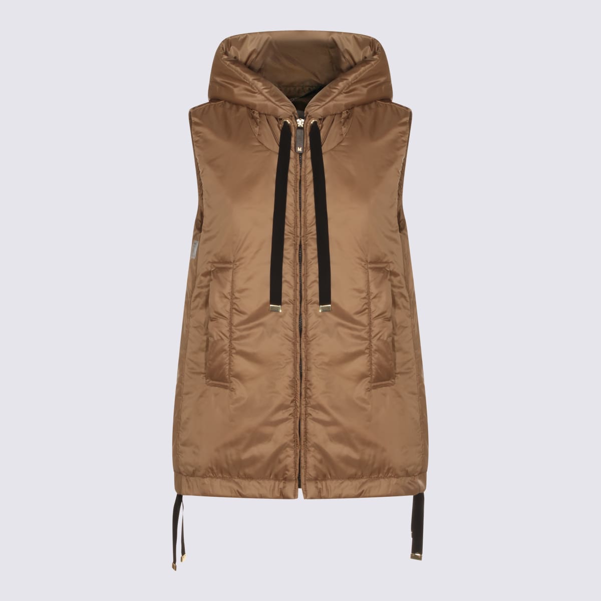 Max Mara The Cube Camel Down Jacket In Brown