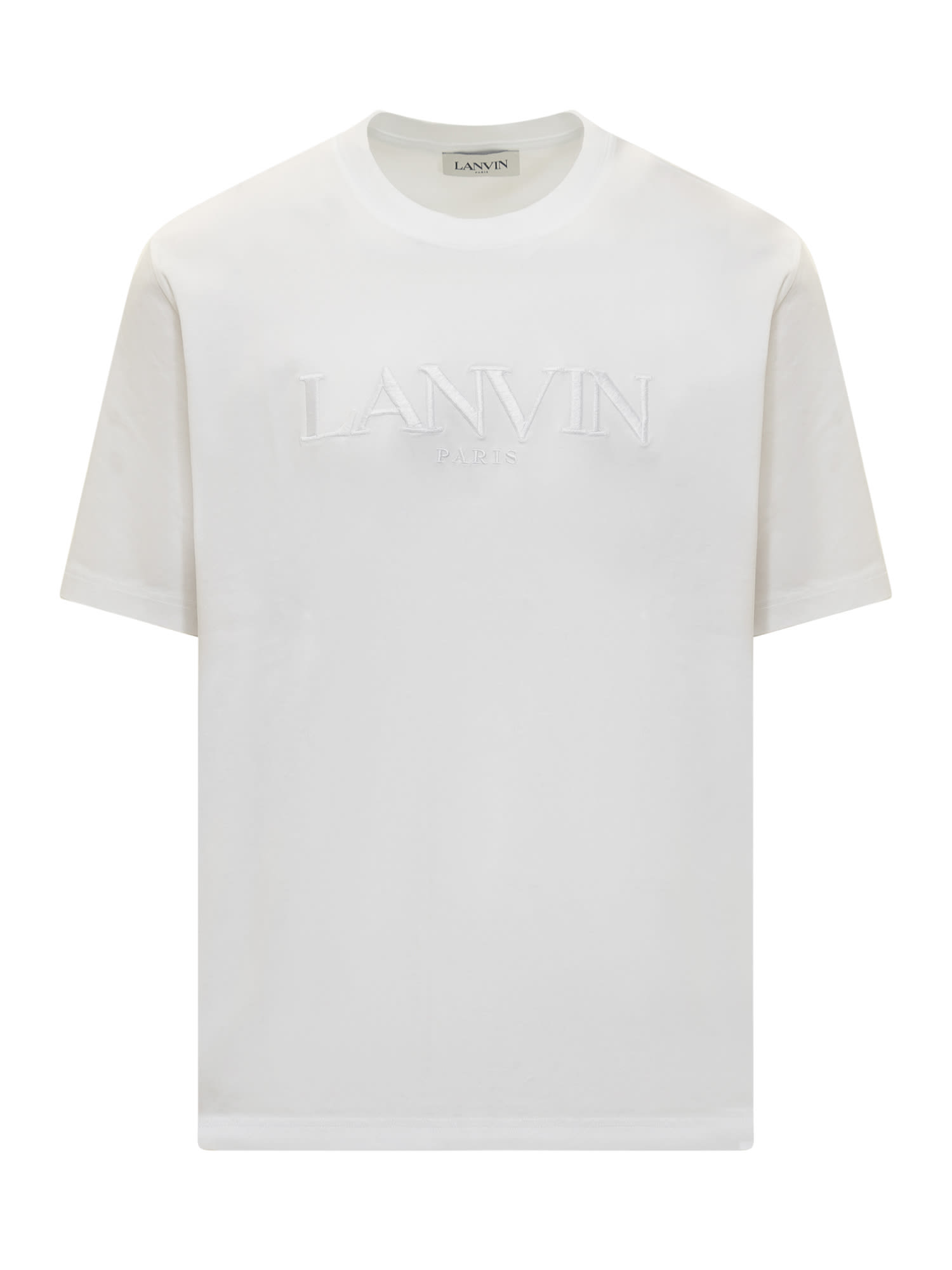 Shop Lanvin T-shirt With Logo In Optic White