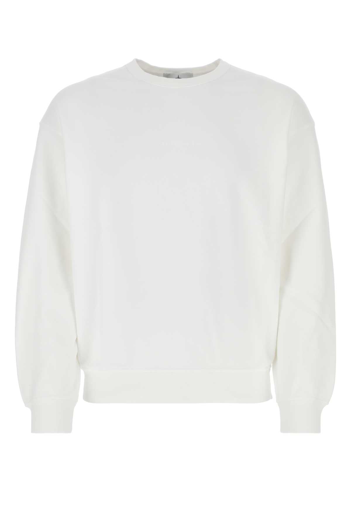 White Cotton Sweatshirt