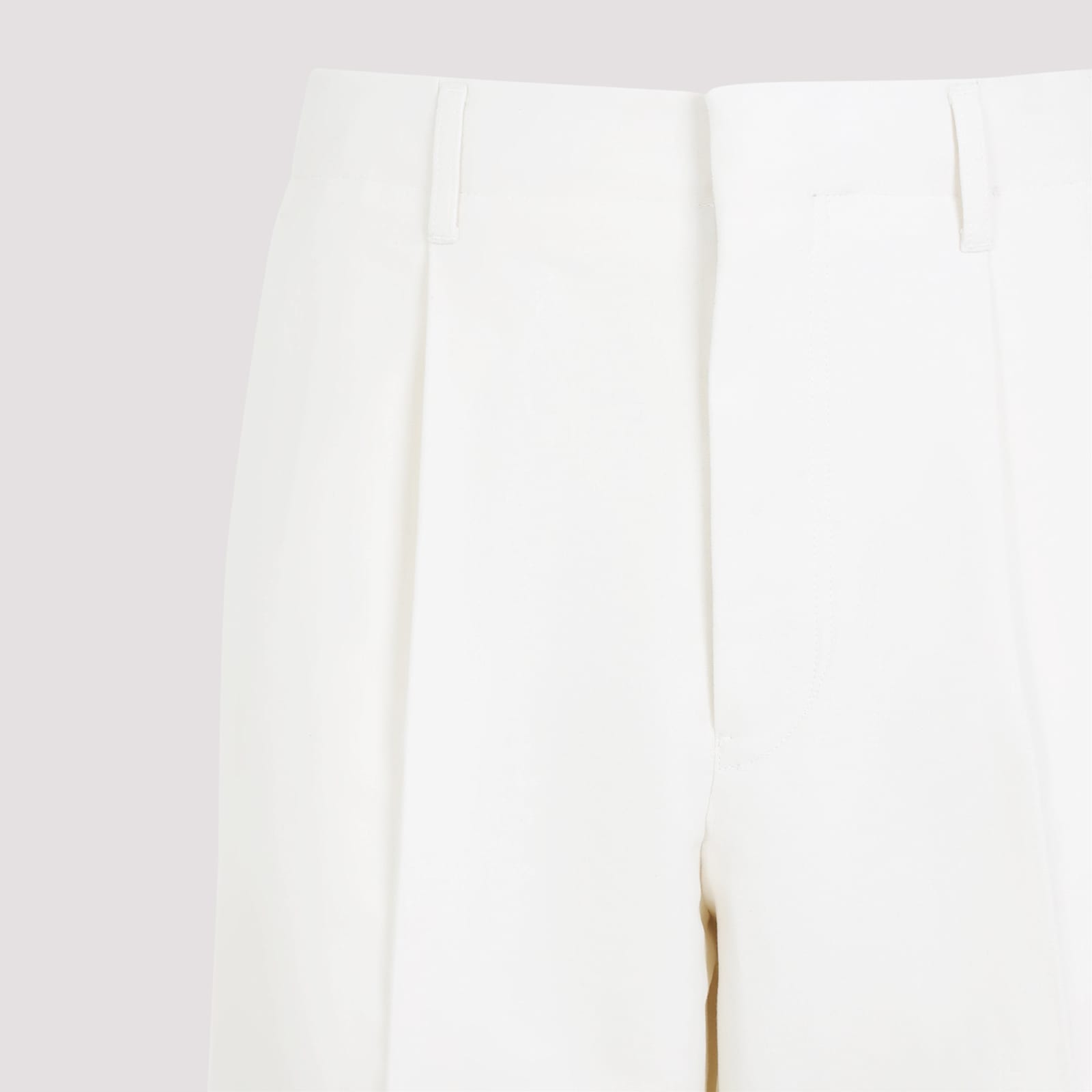 Shop Zegna Cotton Cashmere Pants In Bianco Naturale Unito