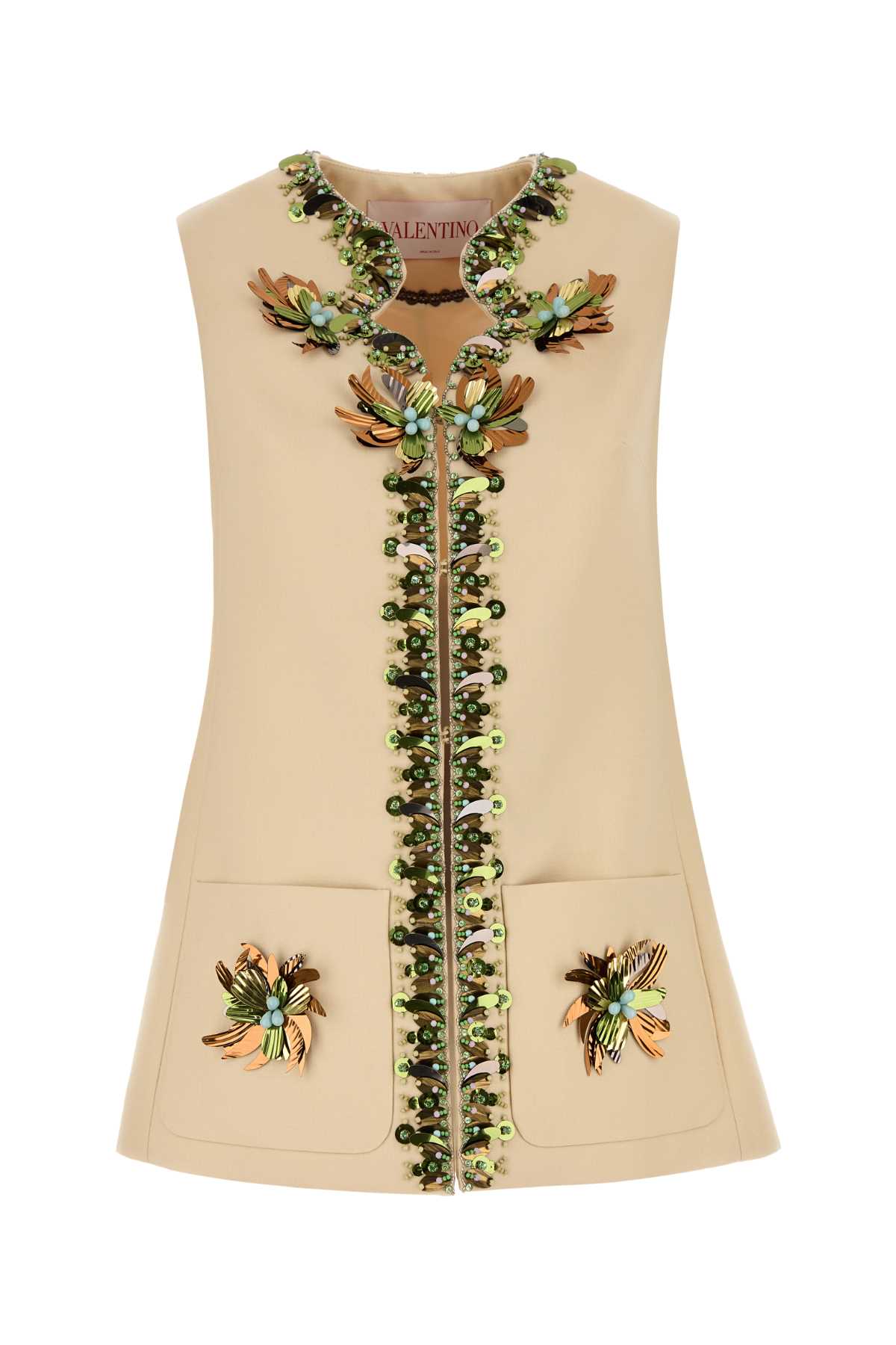 VALENTINO CREAM WOOL BLEND VEST