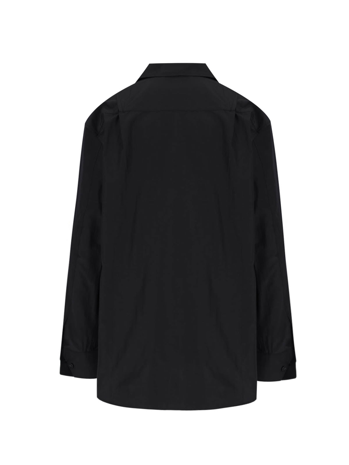 The Andamane Structured Collar Long Sleeves Chest Pocket In Black
