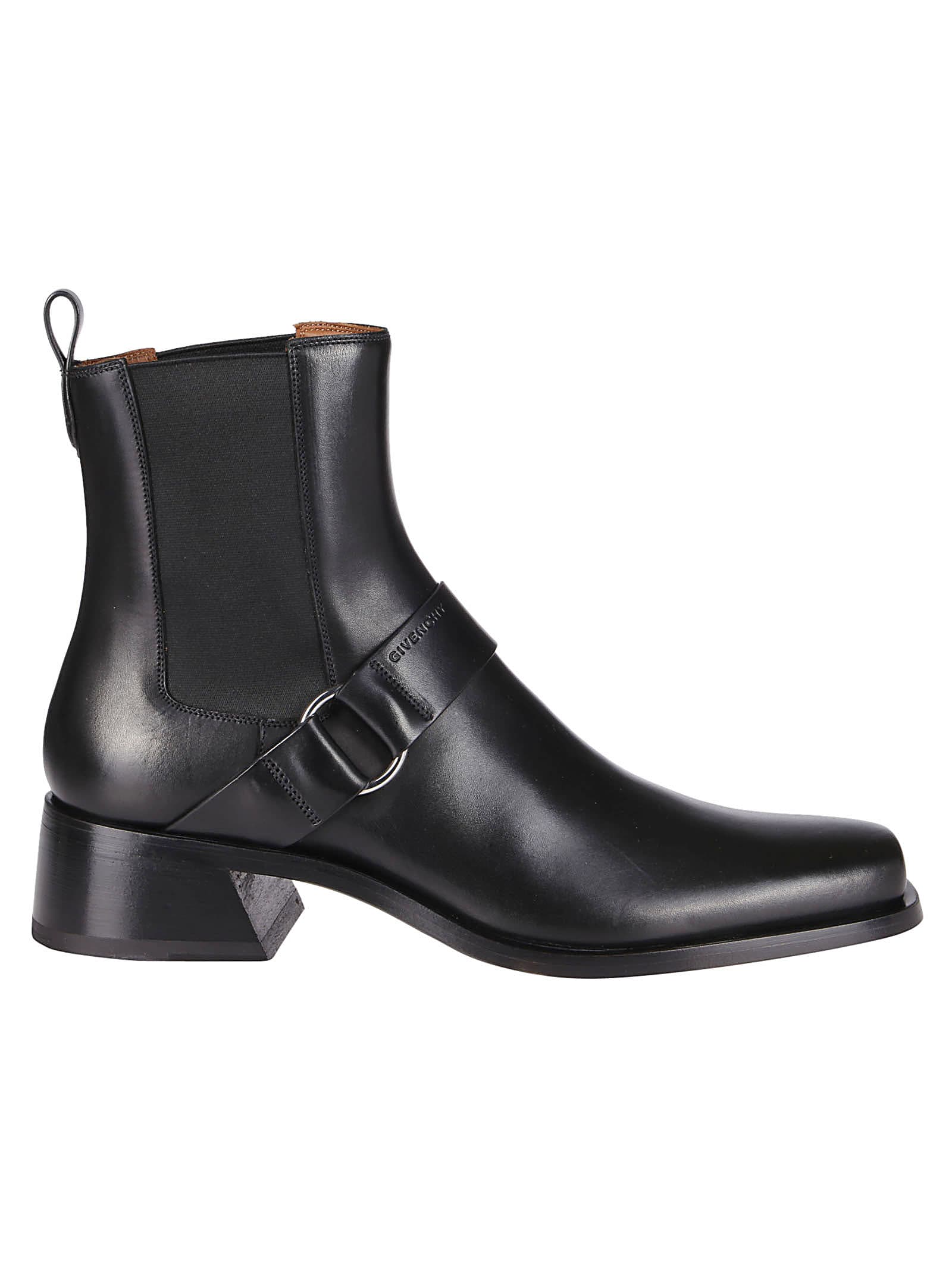 GIVENCHY BLACK LEATHER AUSTIN CHELSEA BOOTS,11279360
