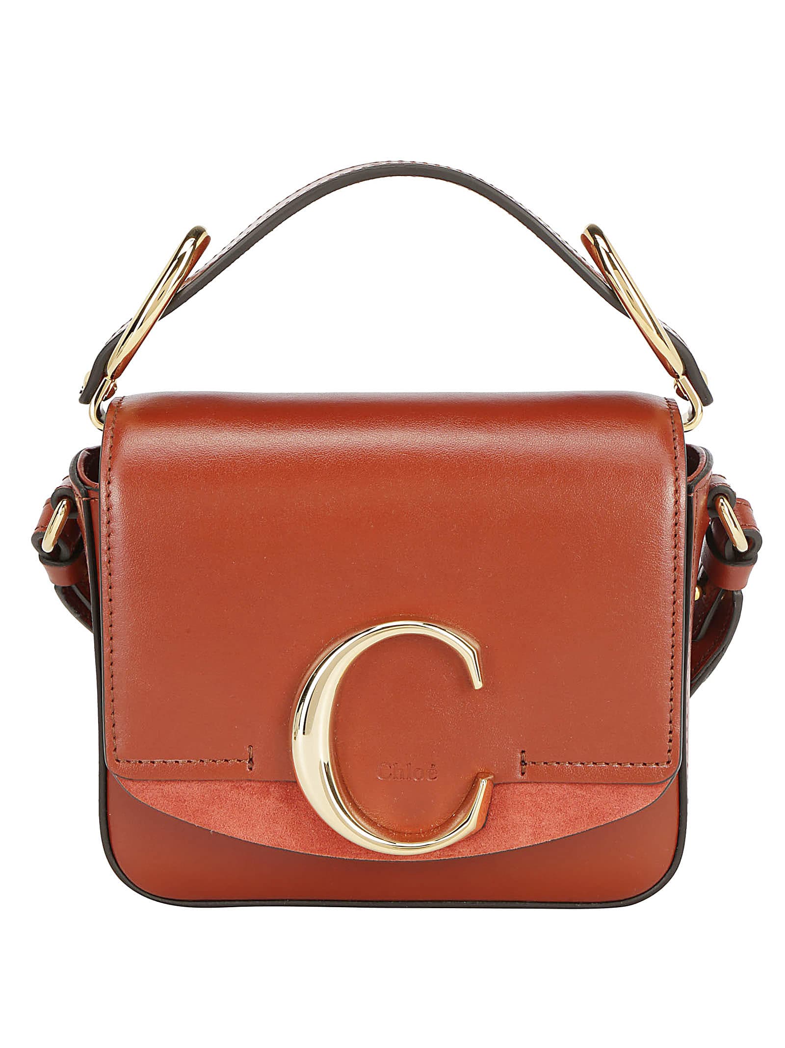 Chloé Mini Shoulder Bag In S Sepia Brown