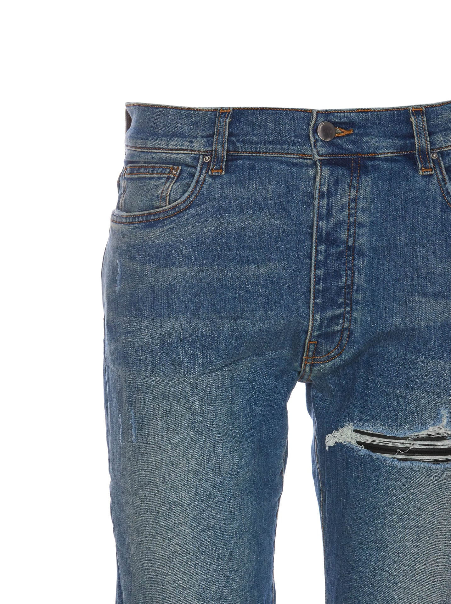 Shop Amiri Mx1 Jeans In Blue