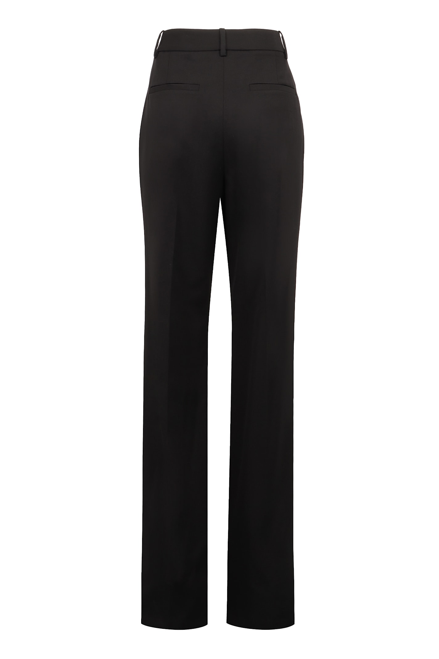 Shop Nili Lotan Corette Wool Trousers In Black