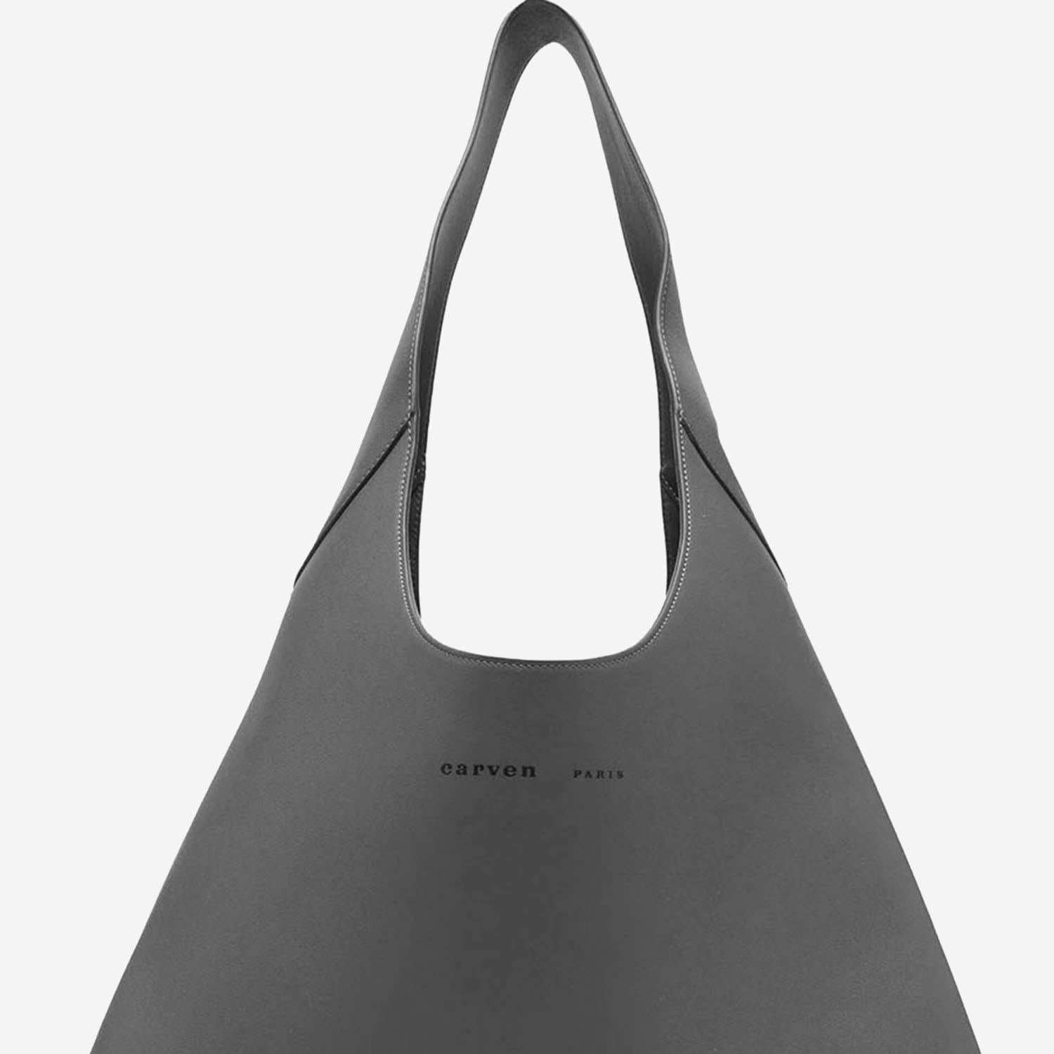 Carven Tommaso Leather Shoulder Bag In Gray