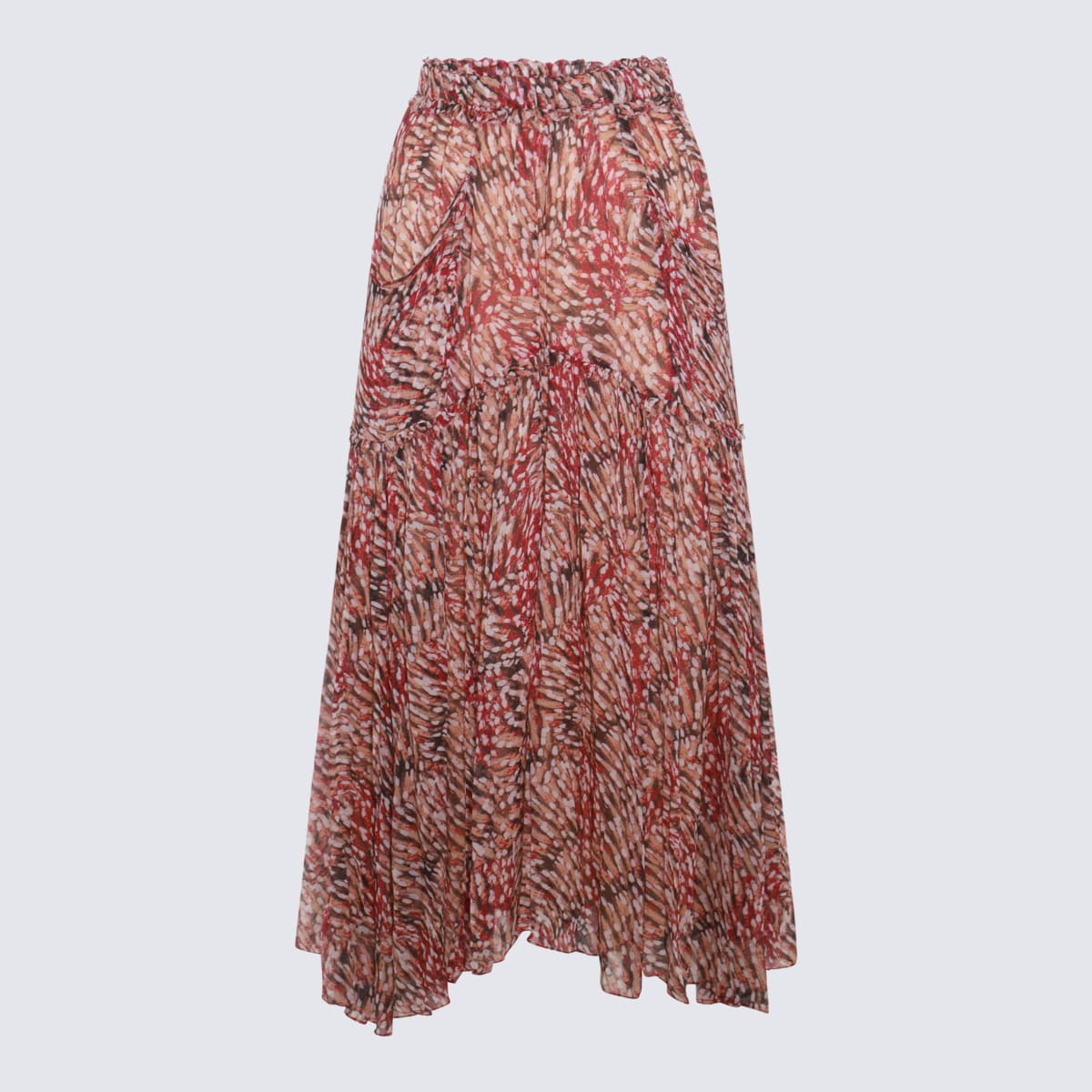 Isabel Marant Étoile Veronique Pleated Midi Skirt In Raspberry
