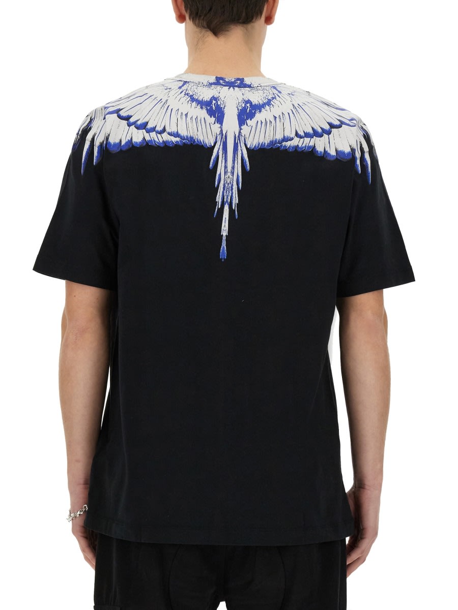 Shop Marcelo Burlon County Of Milan T-shirt With Icon Wings Print In Multicolour