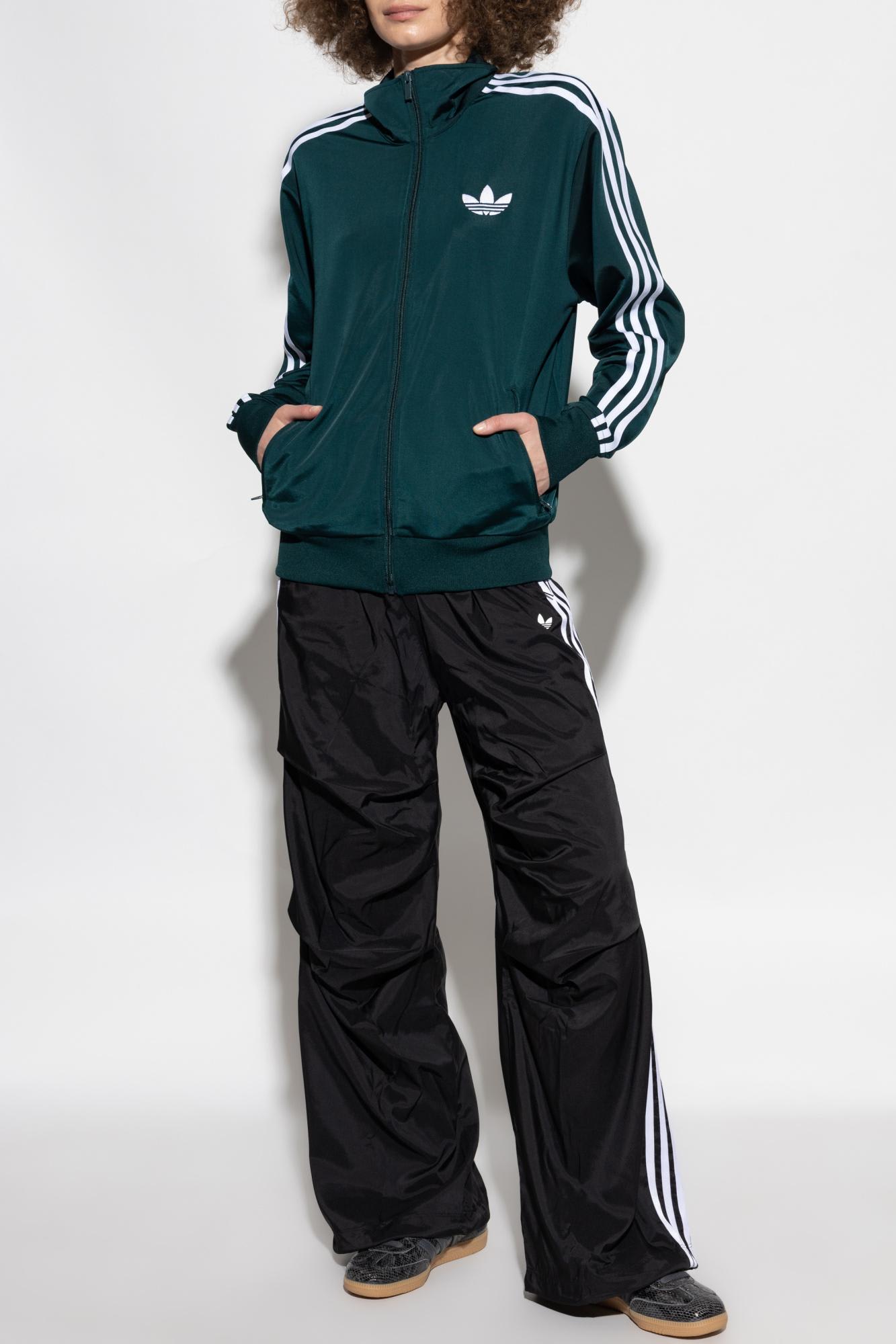 Adidas Originals Sweatshirt With A Stand-up Collar In Green