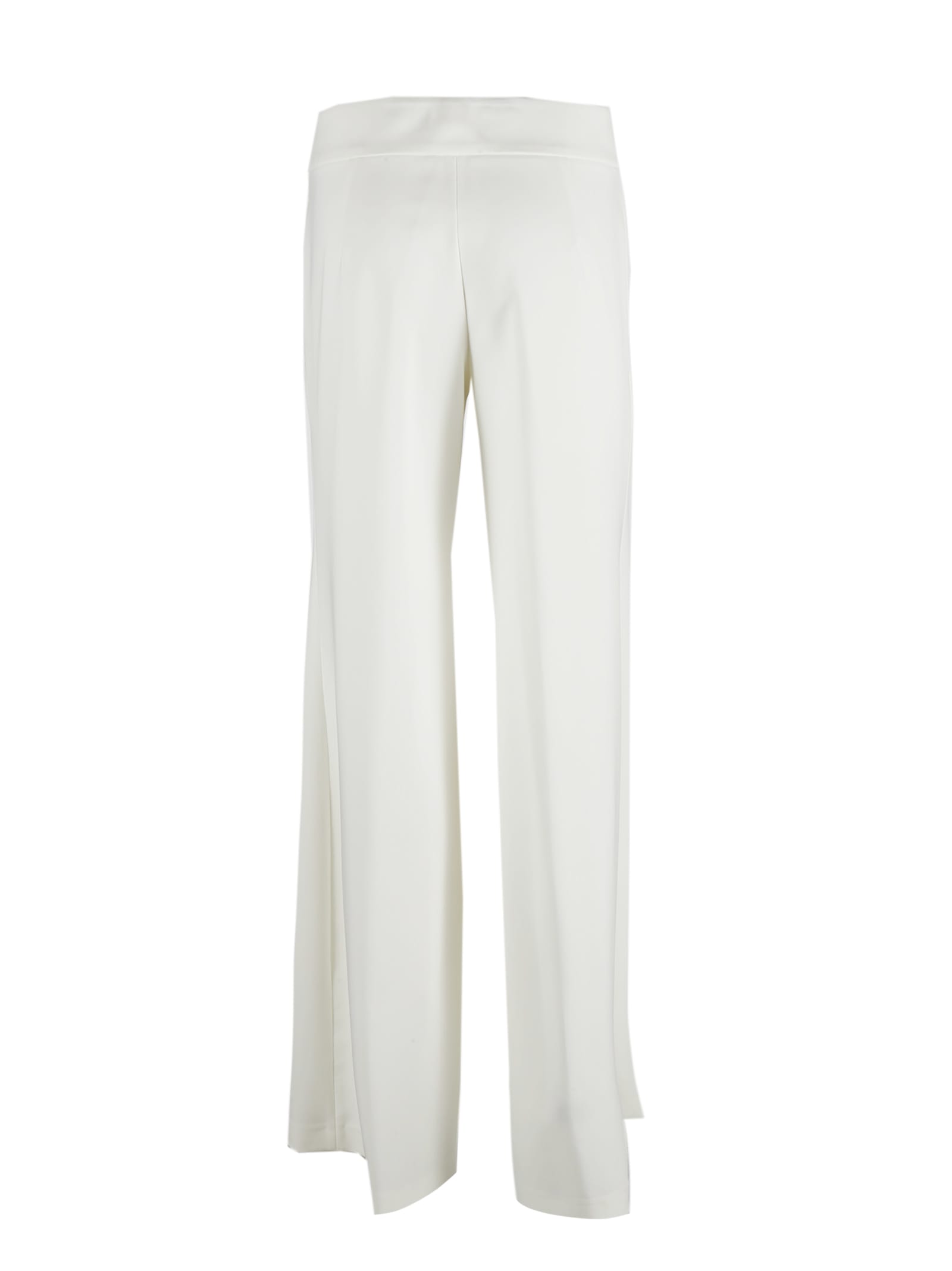 Shop Genny Concealed Straight Trousers In Cream