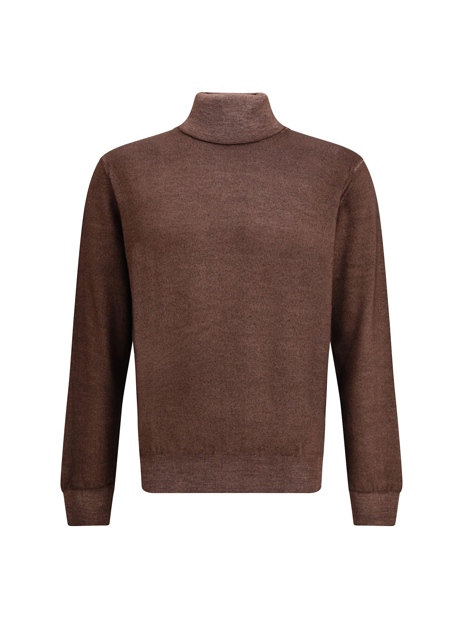 Cruciani Wool Green Turtleneck In Brown