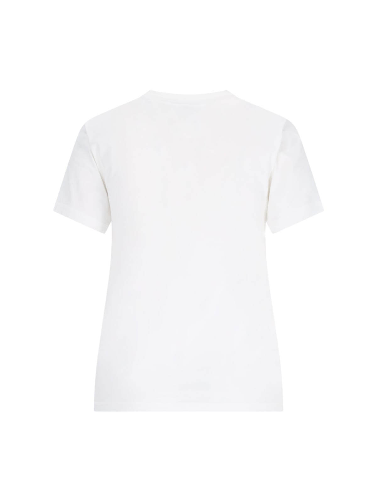 Shop Victoria Beckham Shrunken Logo T-shirt In White