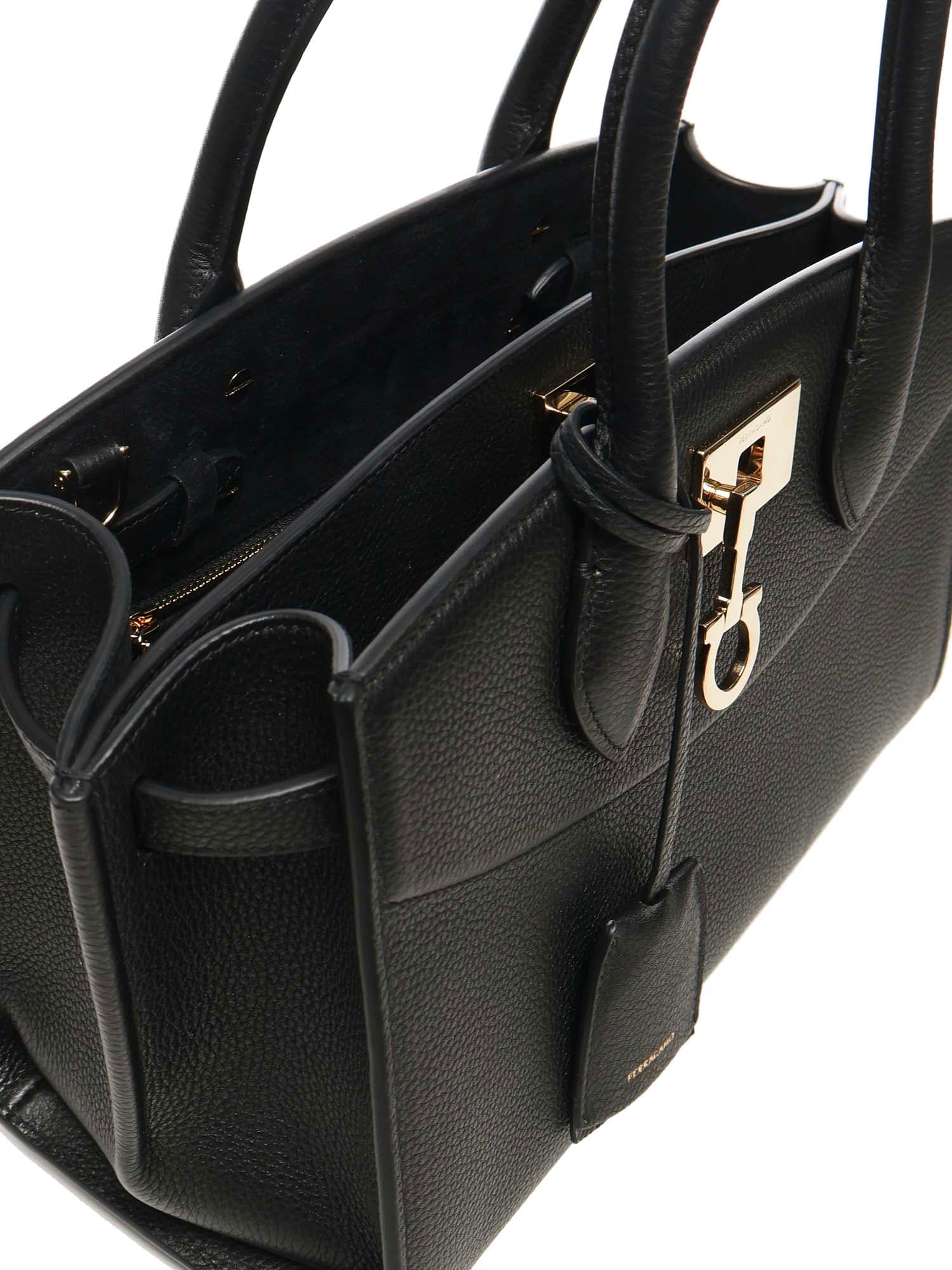 Ferragamo Studio Soft Bag In Black