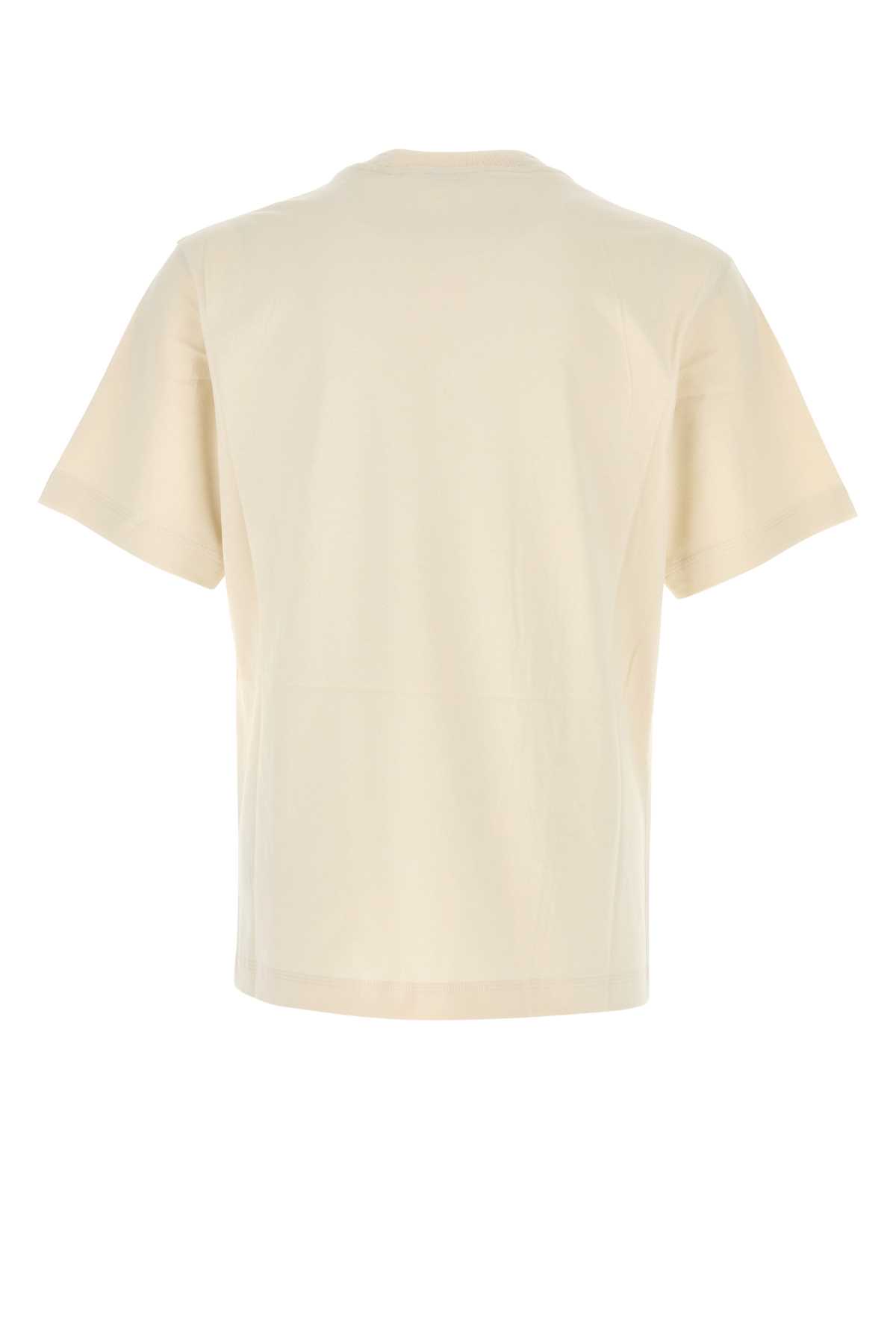 Shop Burberry Sand Cotton T-shirt In Tundra