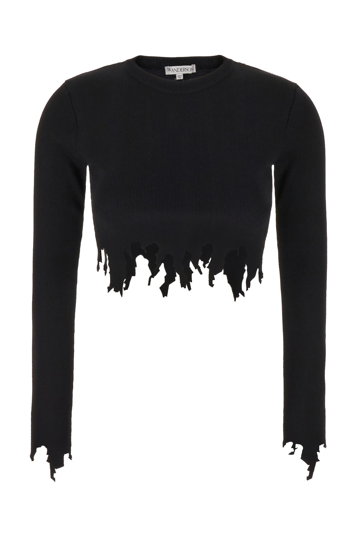 Shop Jw Anderson Black Viscose Blend Top In 999